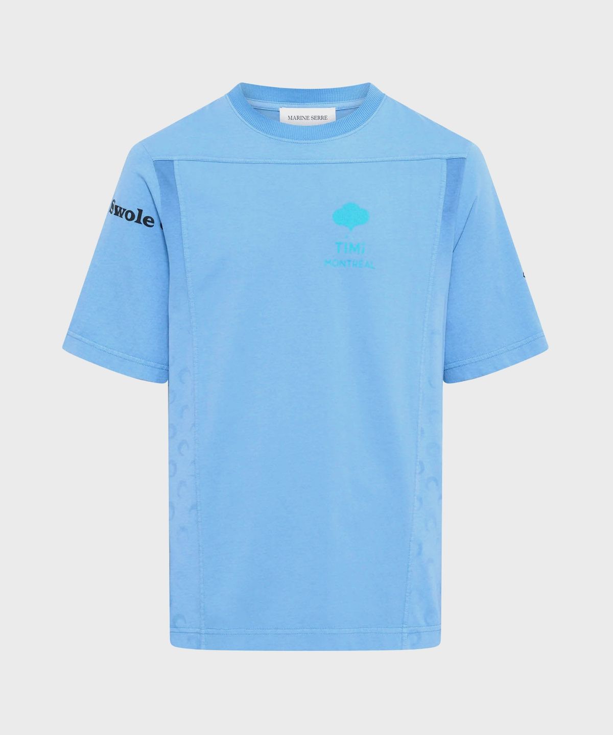 마린 세르(MARINE SERRE) (M) 리제너레이티드 그래픽 레귤러 핏 티셔츠 라이트 블루 REGENERATED GRAPHIC T-SHIRTS REGULAR FIT T-SHIRT BL05 LIGHT BLUE