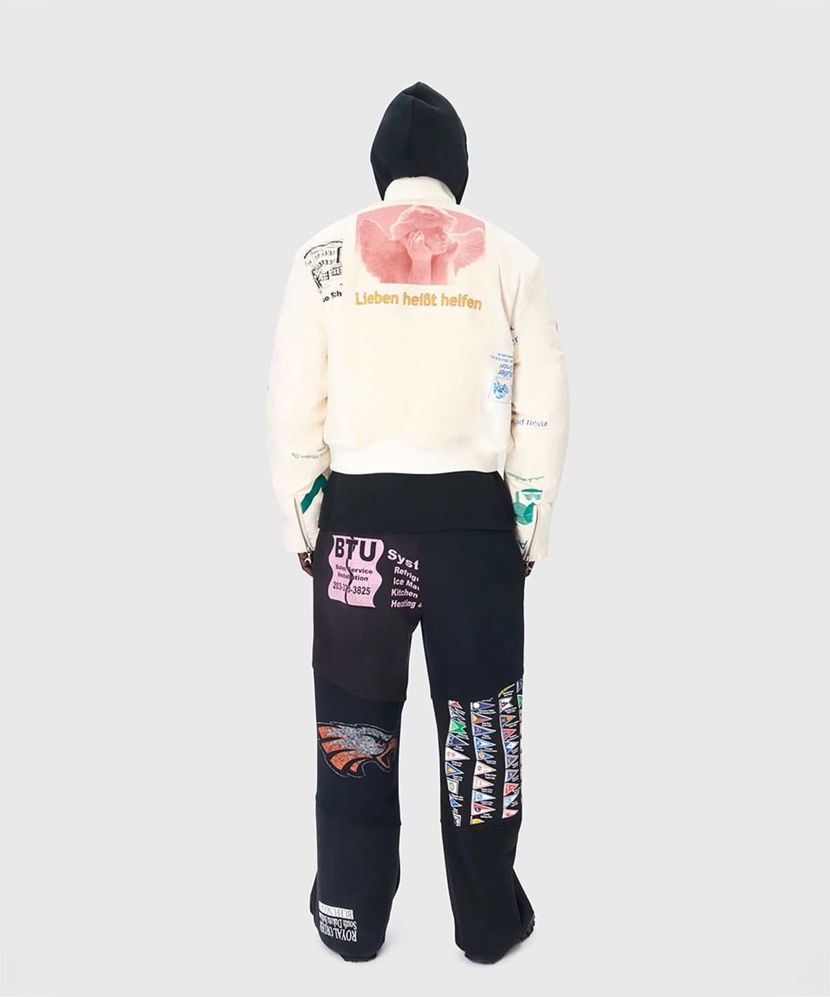 마린 세르(MARINE SERRE) (U) 리제너레이티드 토트 백 봄버 자켓 에크루 REGENERATED TOTE BAGS BOMBER JACKET WH30 ECRU