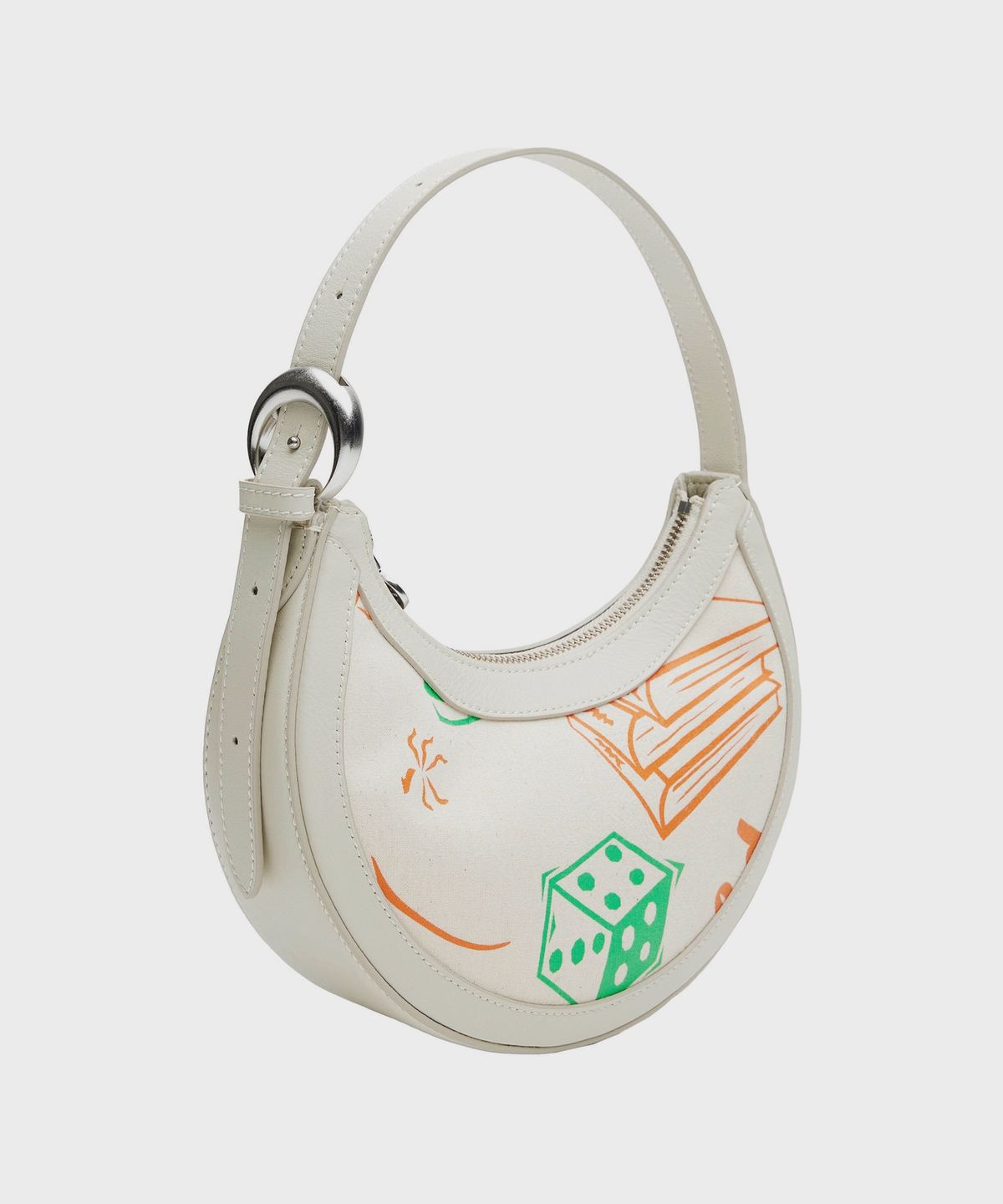 마린 세르(MARINE SERRE) (W) 리제너레이티드 토트 백 이클립스 미니 에크루 REGENERATED TOTE BAGS ECLIPS MINI WH30 ECRU