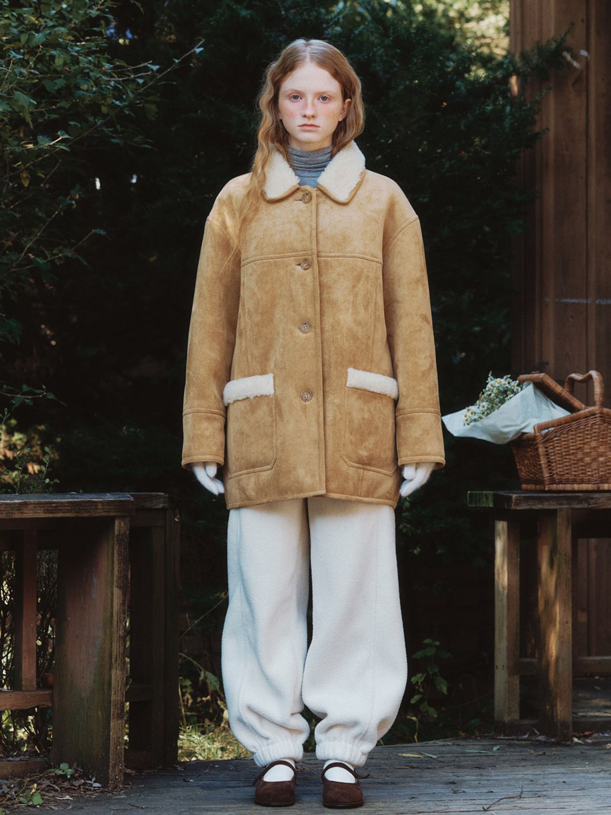 클루니(CLUNY) Alpine Suede Half Mustang - camel