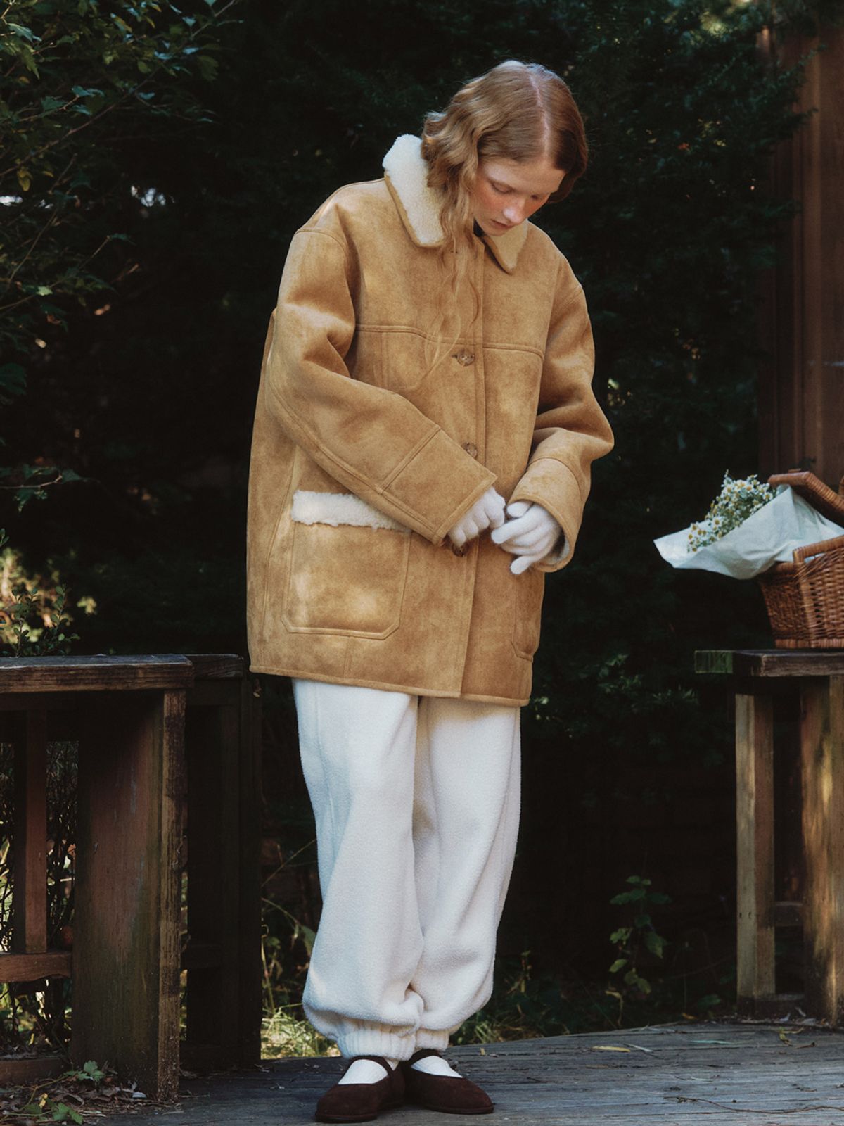 클루니(CLUNY) Alpine Suede Half Mustang - camel