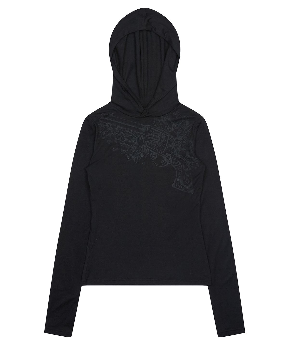 러브이즈트루(LUVISTRUE) GT 007 HOODED T-SHIRT(BLACK)