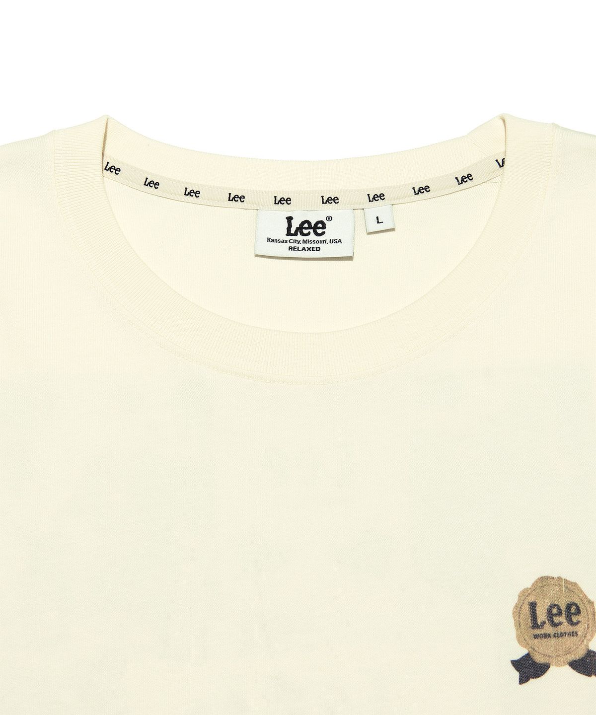 리(LEE) 리 빈티지 그래픽 긴팔 티셔츠 아이보리