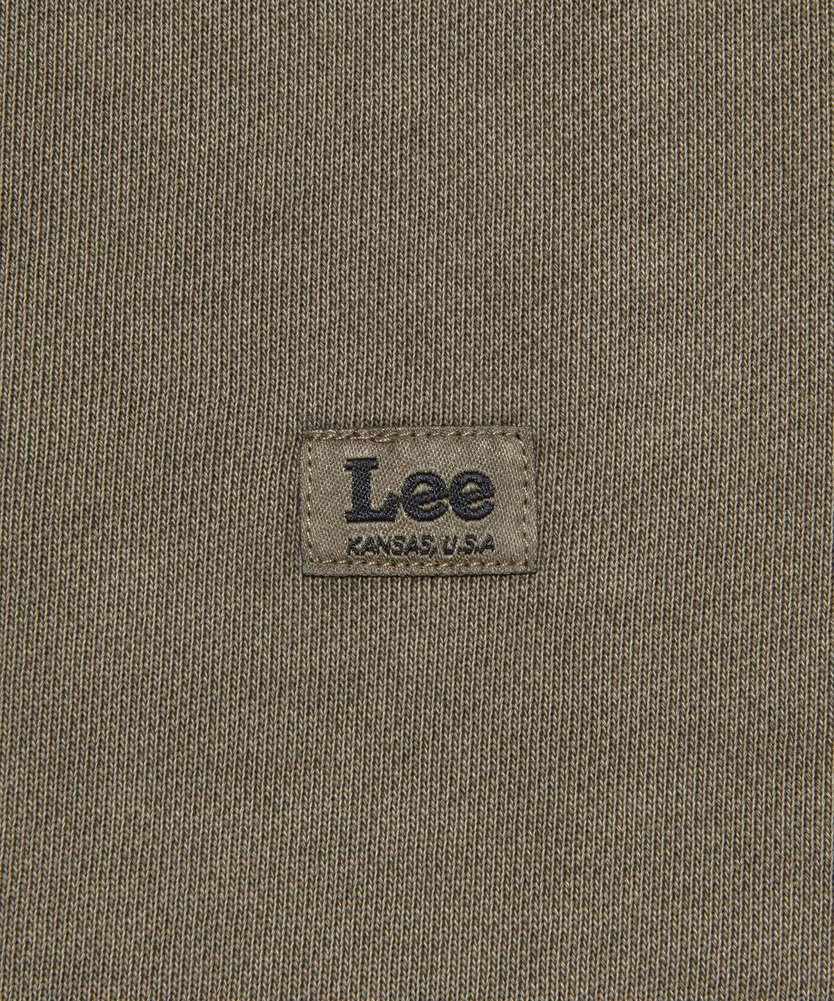 리(LEE) 다이드 라벨 후드 집업 피그먼트 브라운