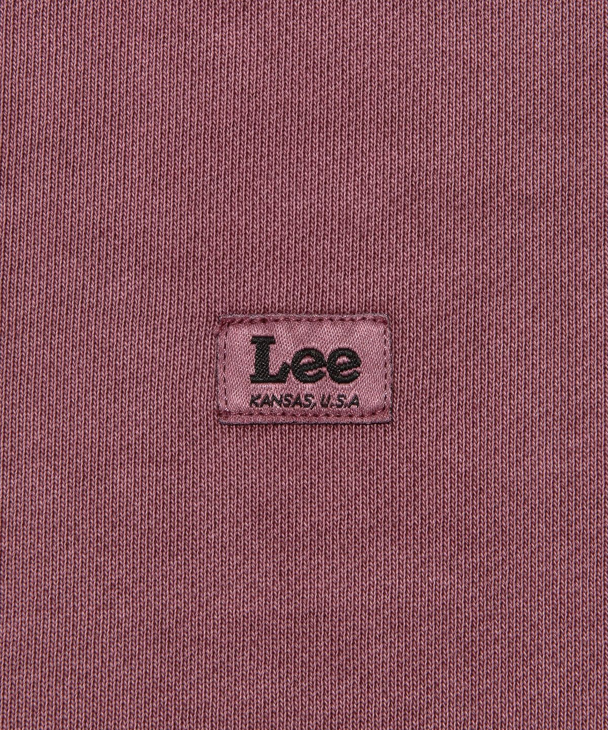 리(LEE) 다이드 라벨 후드 집업 피그먼트 핑크