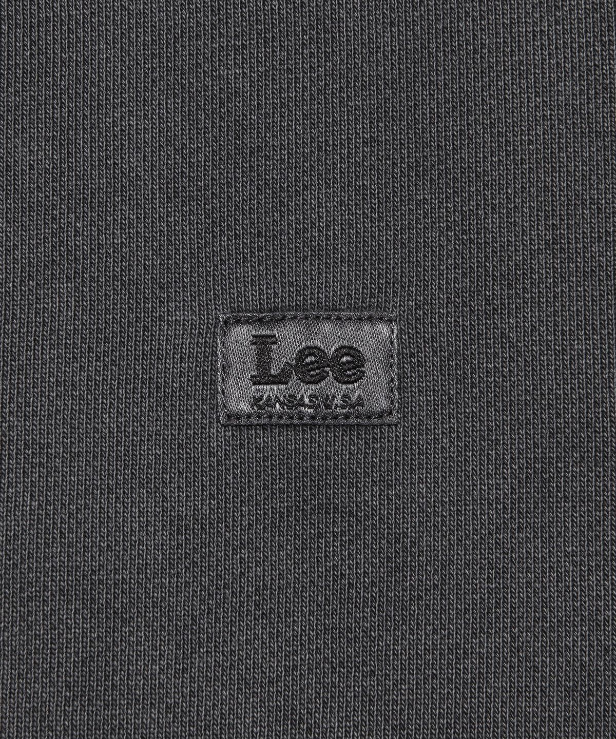 리(LEE) 다이드 라벨 후드 집업 피그먼트 챠콜