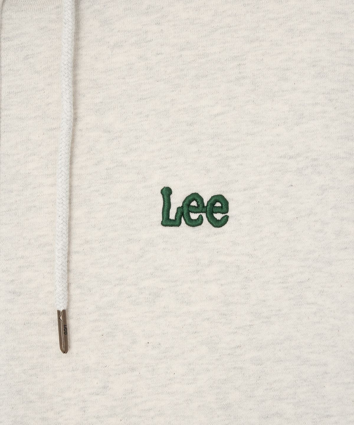 리(LEE) 스몰 로고 후드 집업 오트밀