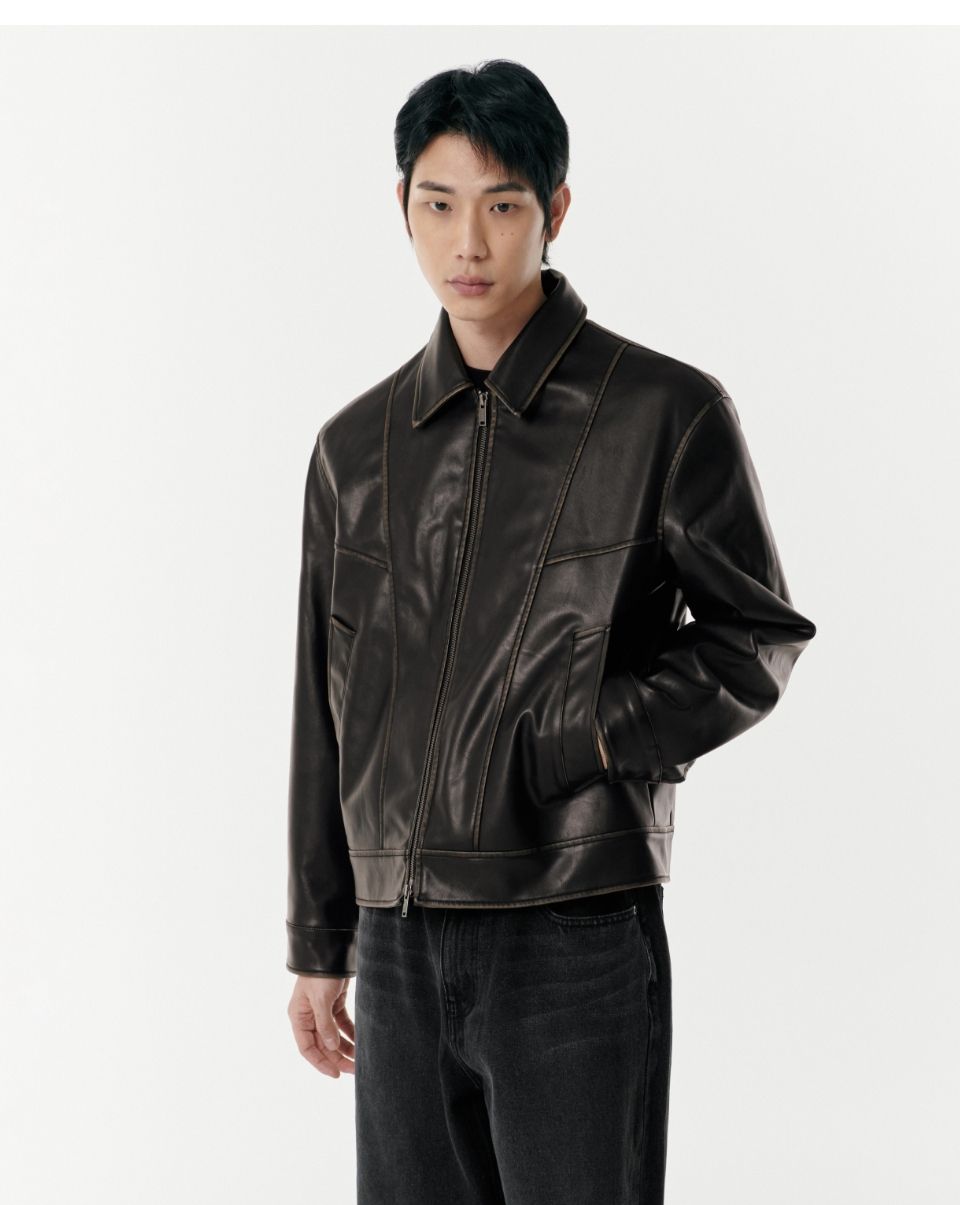 MUSINSA公式 | MUSINSA STANDARD Faded Synthetic Leather Single