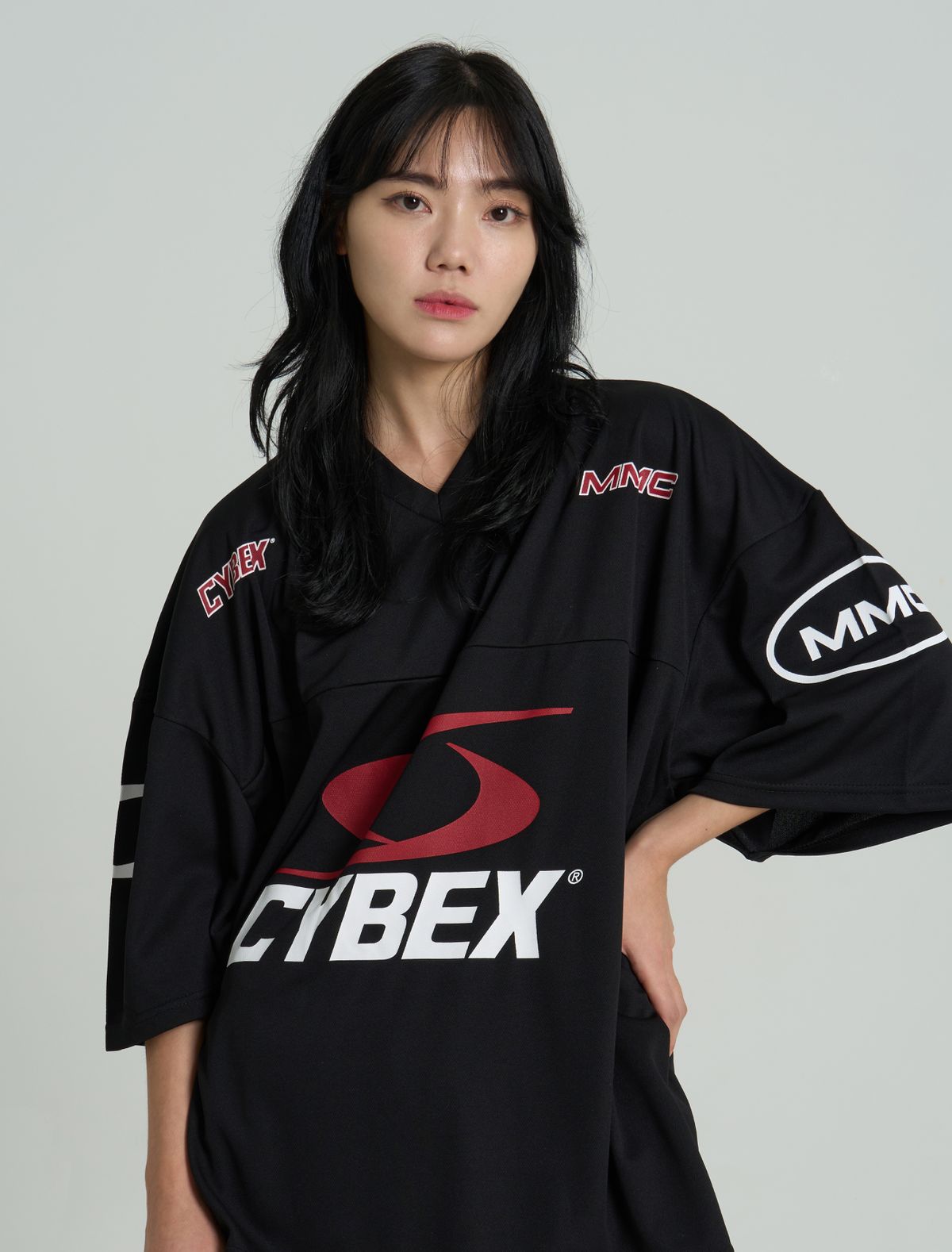 마인드머슬커넥션(MMC) 싸이백스 콜라보 럭비 져지 반팔 블랙