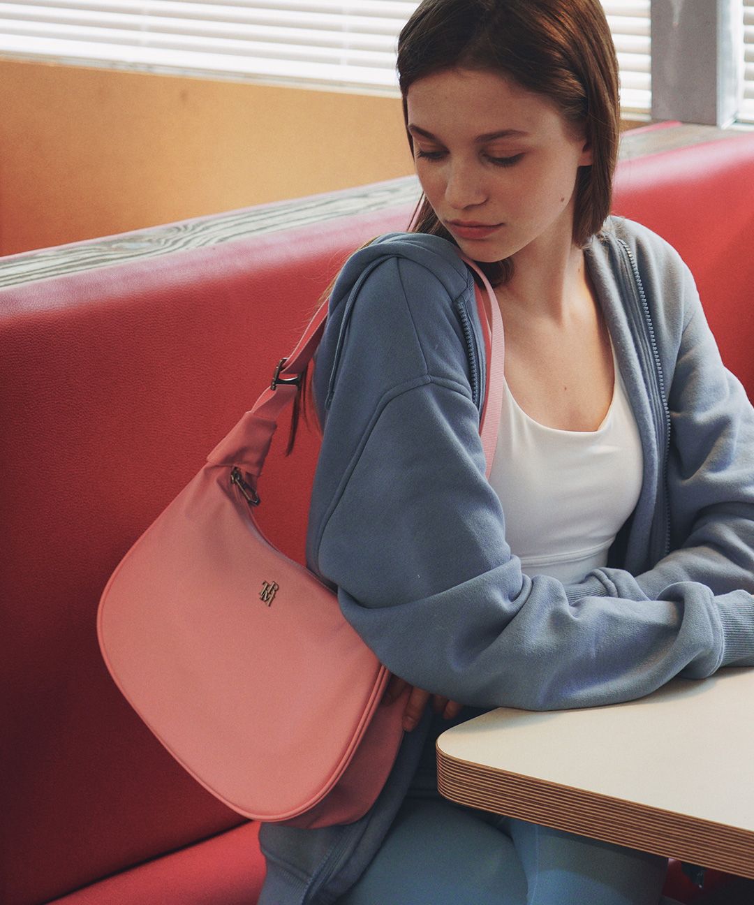ショルダーバッグ・ポシェット [TRM]TRM Recycle Big Slime Nylon Hobo Bag(COOL GRAY) TRM]TRM Recycle Big Slime Nylon Hobo Bag(COOL GRAY
