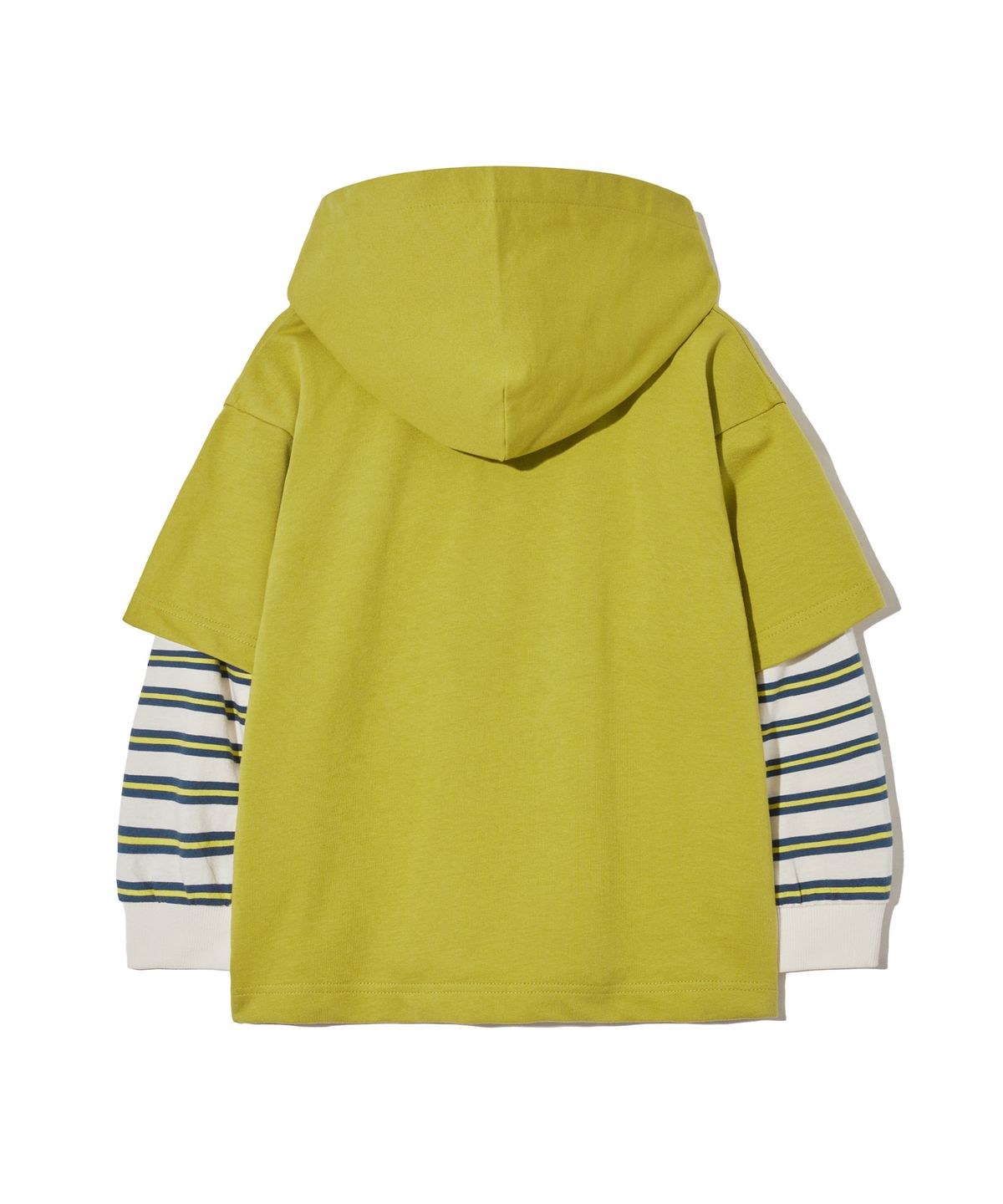 브라운브레스 키즈(BROWNBREATH KIDS) KIDS TAG LAYERED HOODIE - LIME