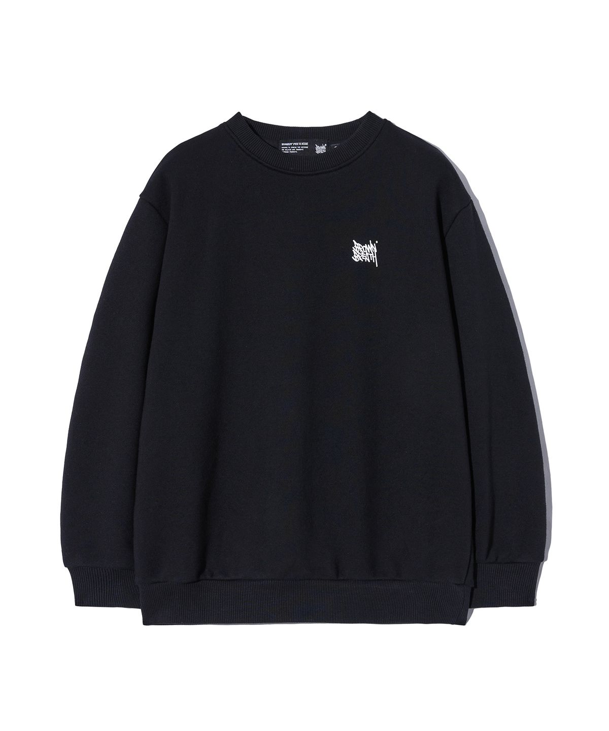 브라운브레스 키즈(BROWNBREATH KIDS) KIDS TAG CREWNECK - BLACK