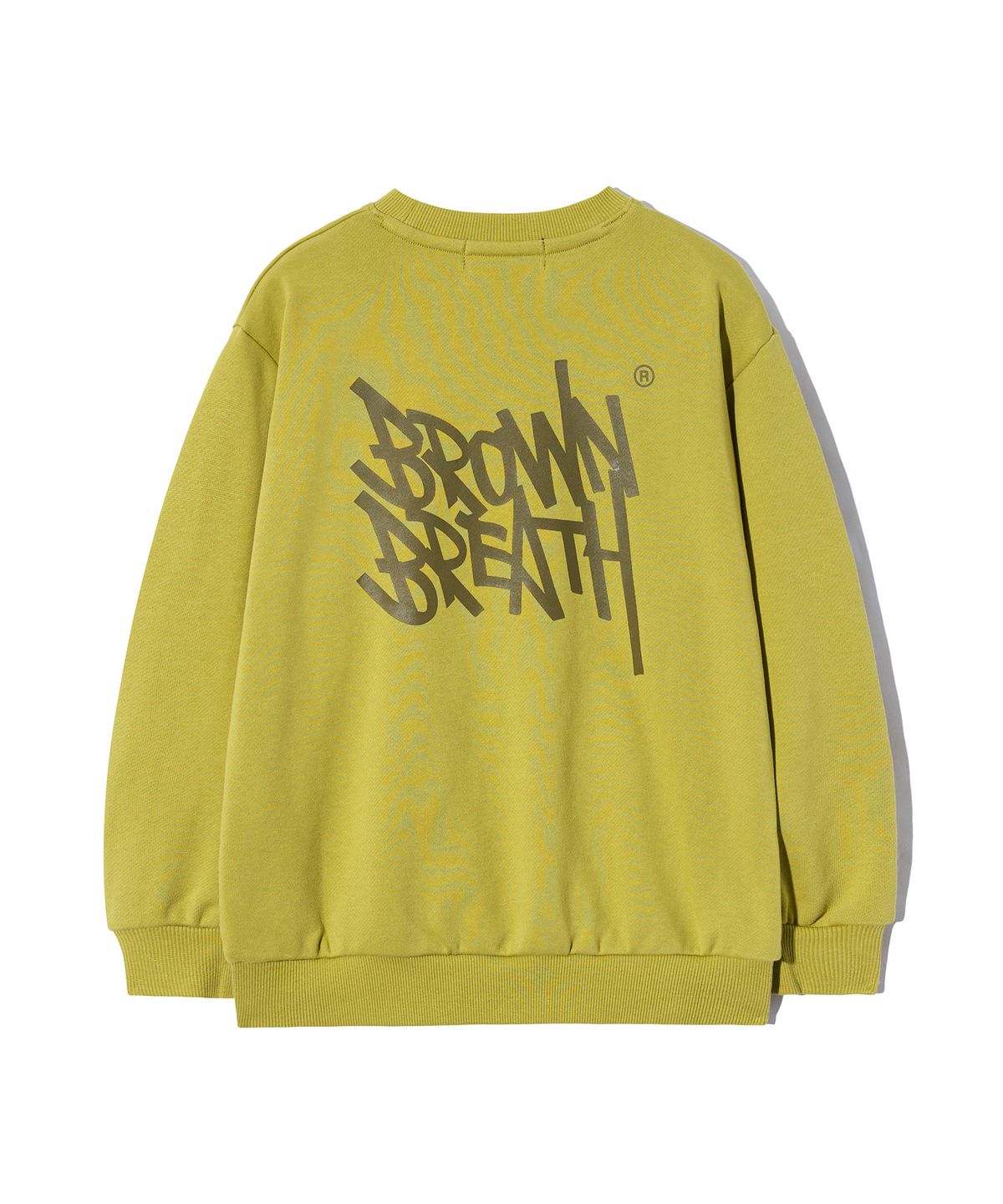 브라운브레스 키즈(BROWNBREATH KIDS) KIDS TAG CREWNECK - LIME