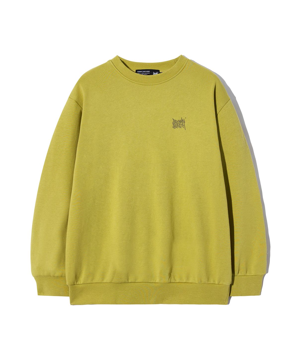 브라운브레스 키즈(BROWNBREATH KIDS) KIDS TAG CREWNECK - LIME