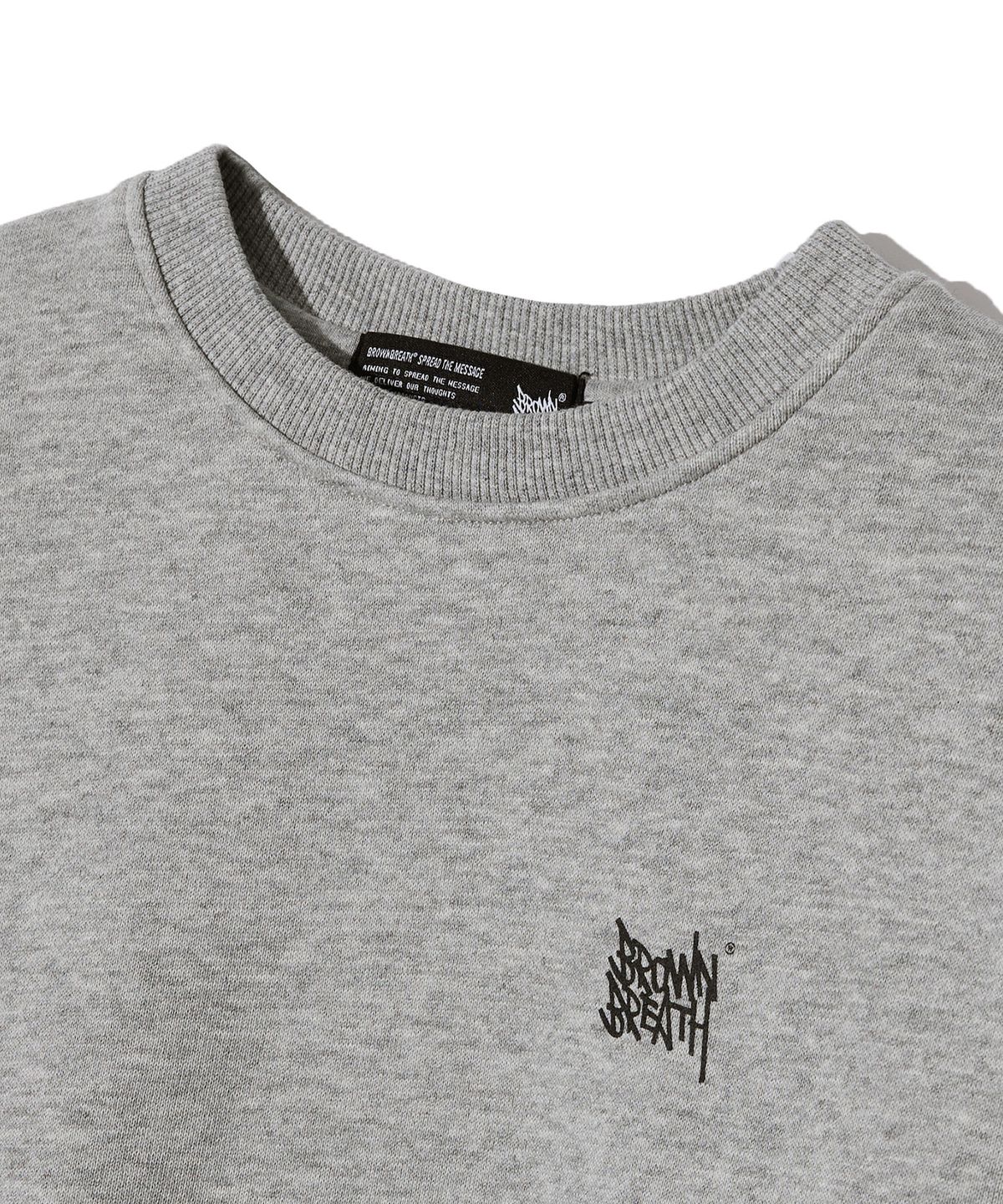 브라운브레스 키즈(BROWNBREATH KIDS) KIDS TAG CREWNECK - M/GREY