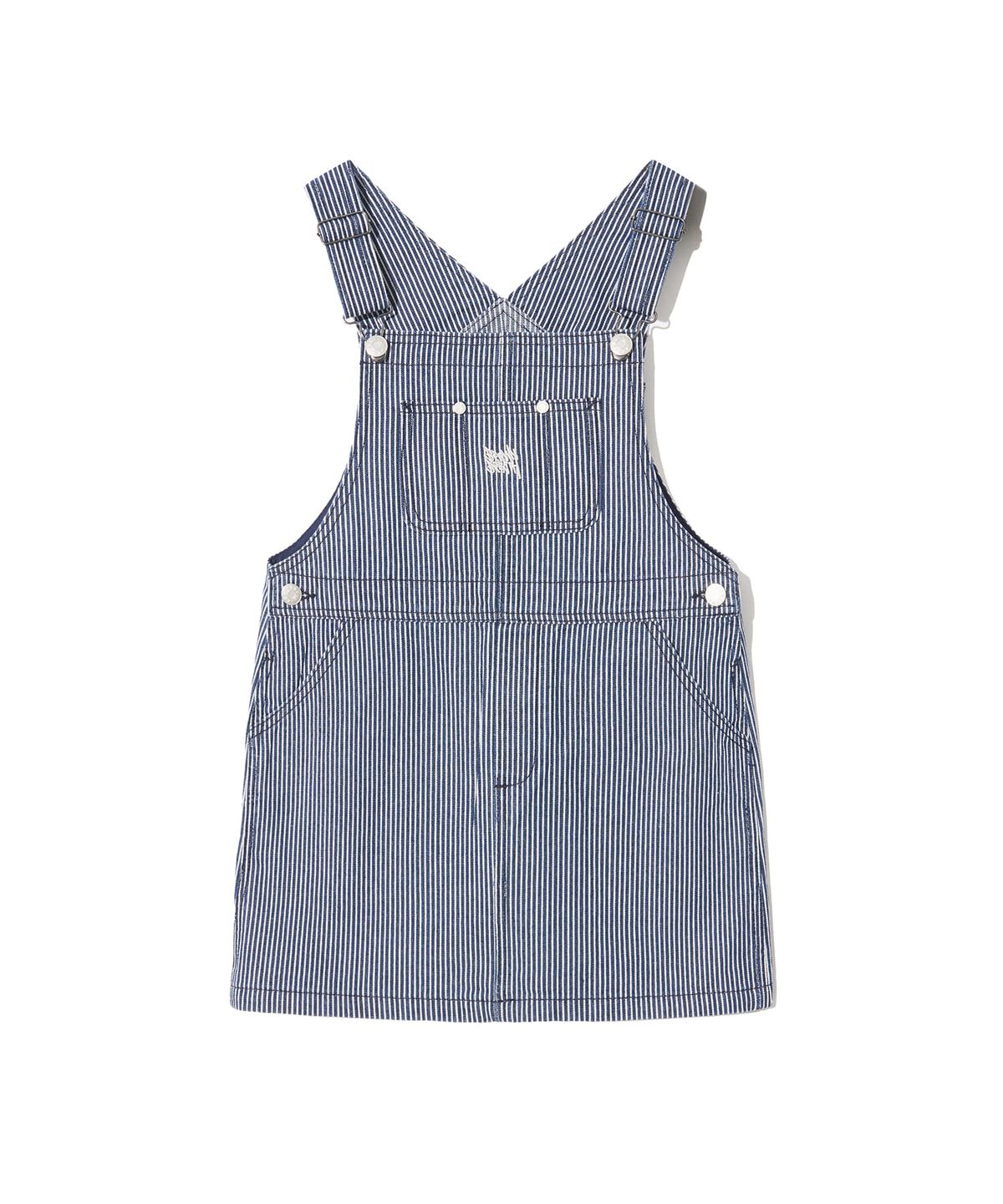 브라운브레스 키즈(BROWNBREATH KIDS) KIDS GIRL STRIPE OVERALL - INDIGO