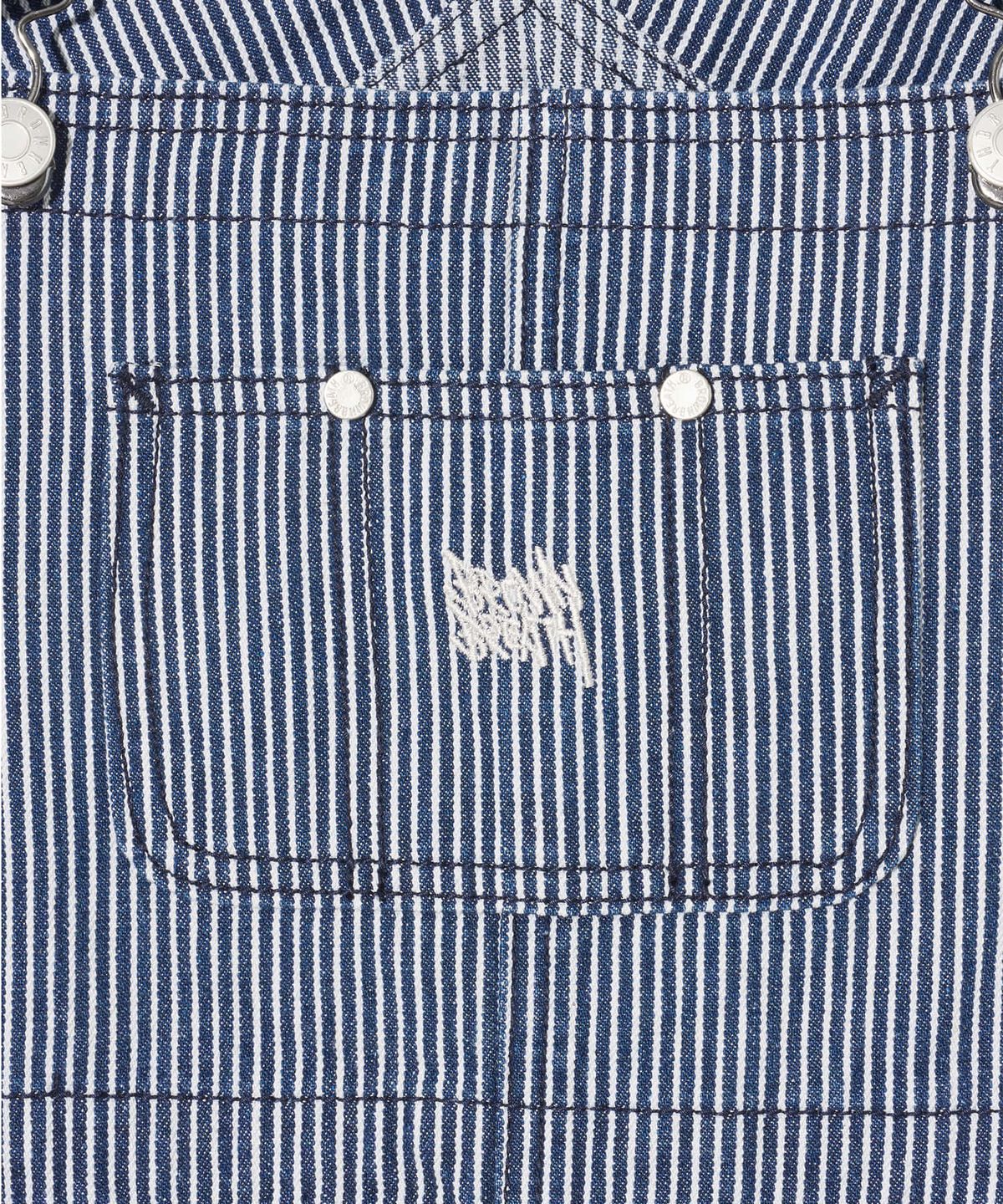 브라운브레스 키즈(BROWNBREATH KIDS) KIDS GIRL STRIPE OVERALL - INDIGO