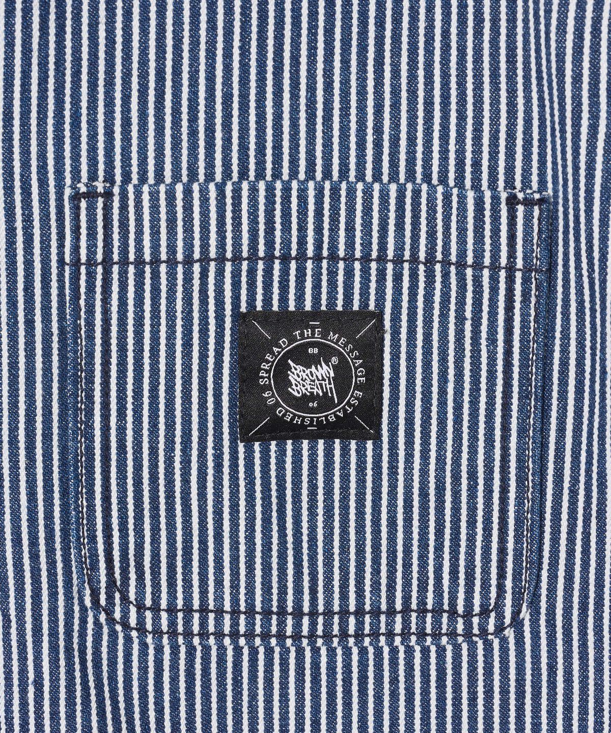 브라운브레스 키즈(BROWNBREATH KIDS) KIDS GIRL STRIPE OVERALL - INDIGO