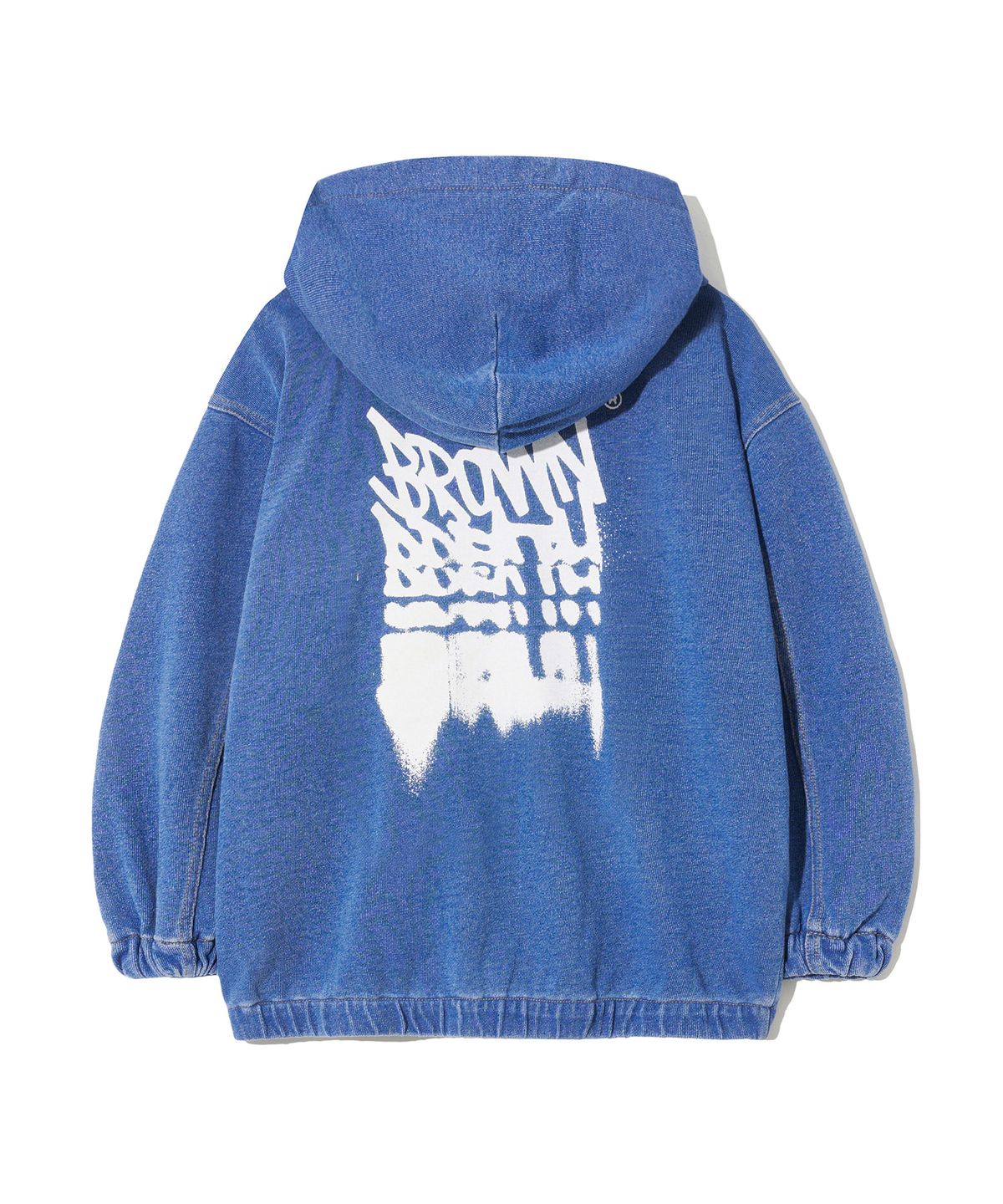 브라운브레스 키즈(BROWNBREATH KIDS) KIDS DENIM HOOD ZIP UP - BLUE