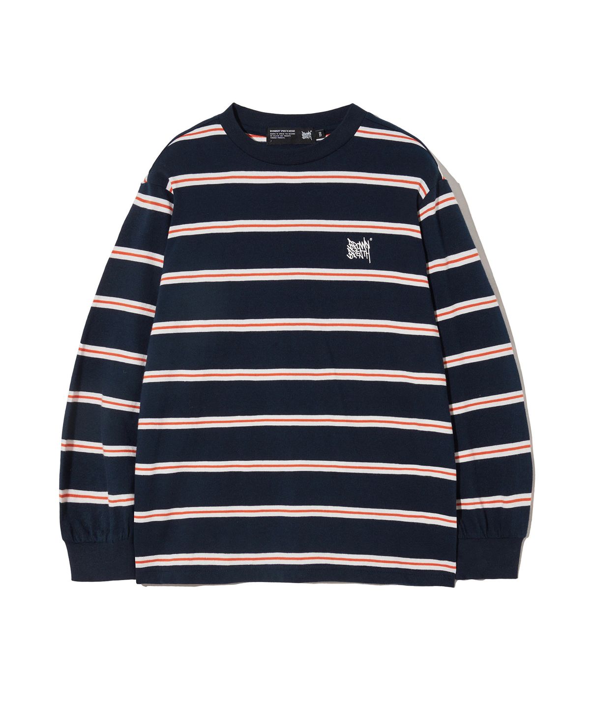 브라운브레스 키즈(BROWNBREATH KIDS) KIDS TAG STRIPE LONGSLEEVE - NAVY