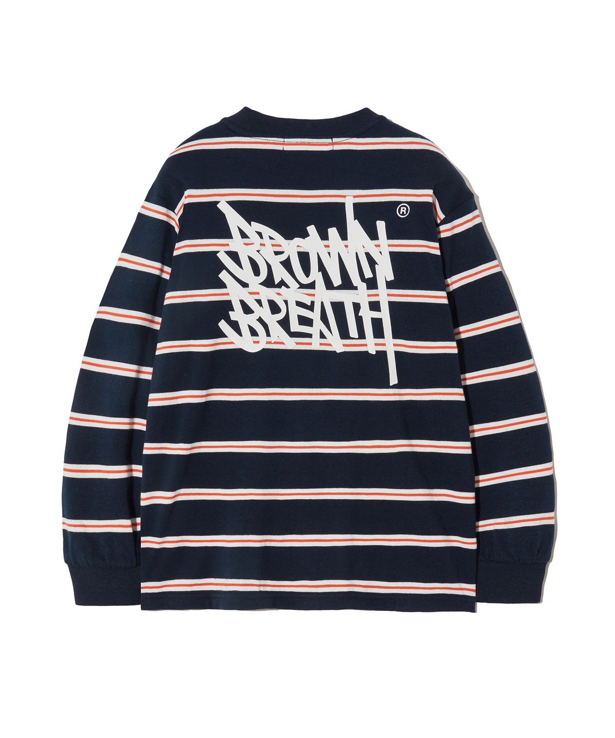 브라운브레스 키즈(BROWNBREATH KIDS) KIDS TAG STRIPE LONGSLEEVE - NAVY