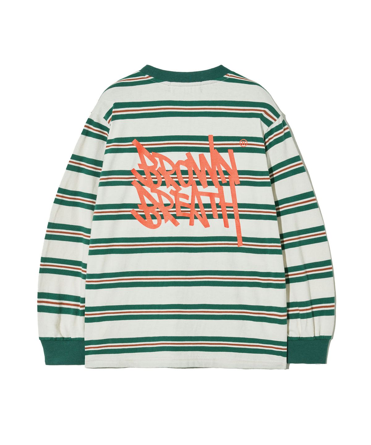 브라운브레스 키즈(BROWNBREATH KIDS) KIDS TAG STRIPE LONGSLEEVE - GREEN