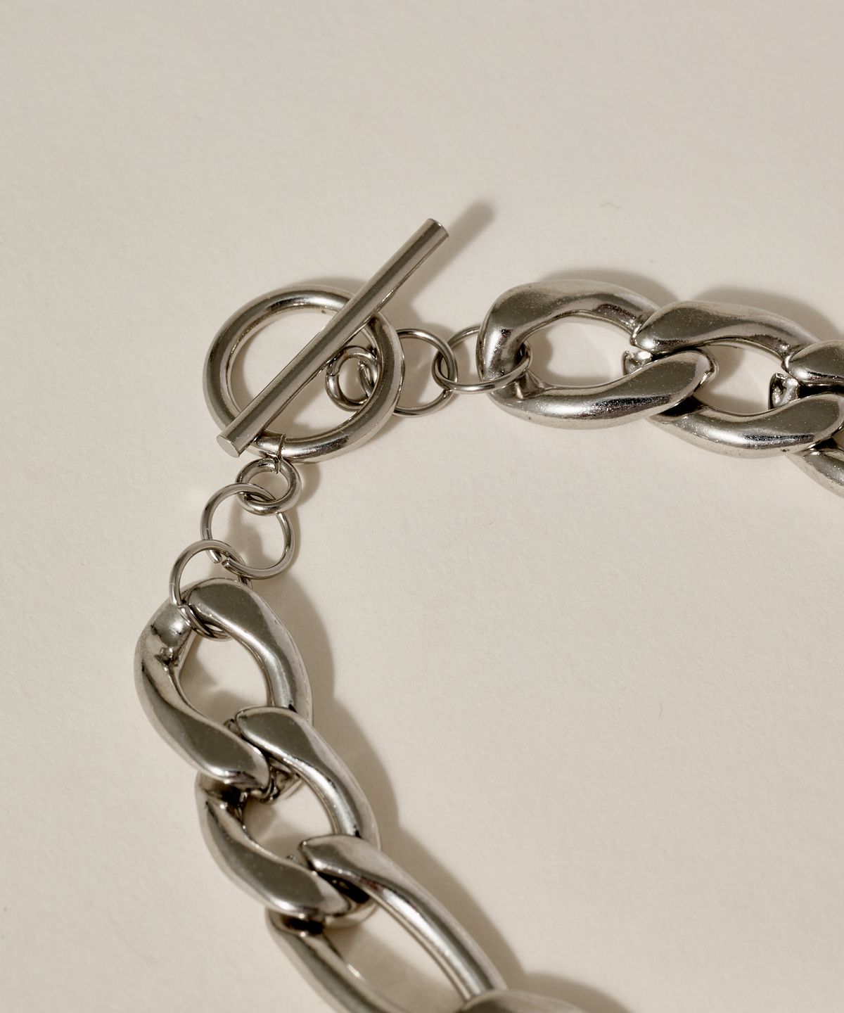 노비스도쿄(NOVICE TOKYO) 커브 체인 팔찌 Curb Chain Bracelet［Stainless］ / Silver