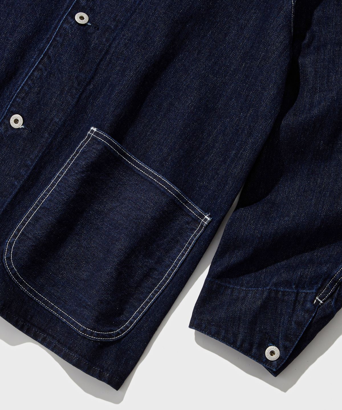 아웃스탠딩(OUTSTANDING) W.W. II SELVEDGE DENIM CHORE JACKET_INDIGO