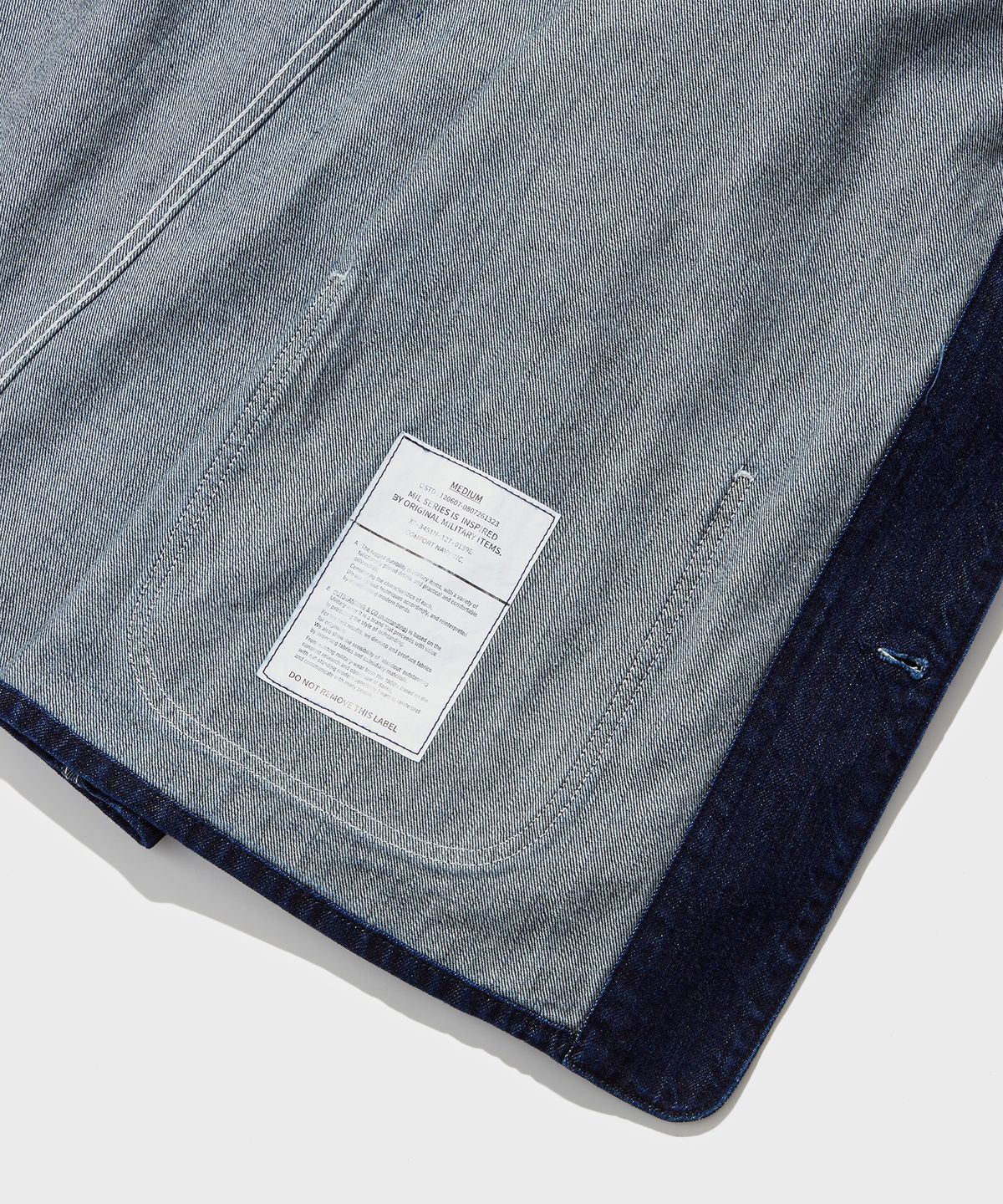 아웃스탠딩(OUTSTANDING) W.W. II SELVEDGE DENIM CHORE JACKET_INDIGO