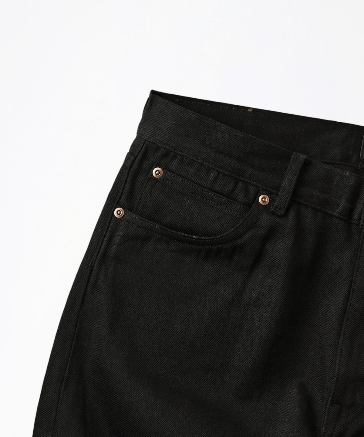 아웃스탠딩(OUTSTANDING) 50S RIDERS SELVEDGE ZIP PANTS_BLACK
