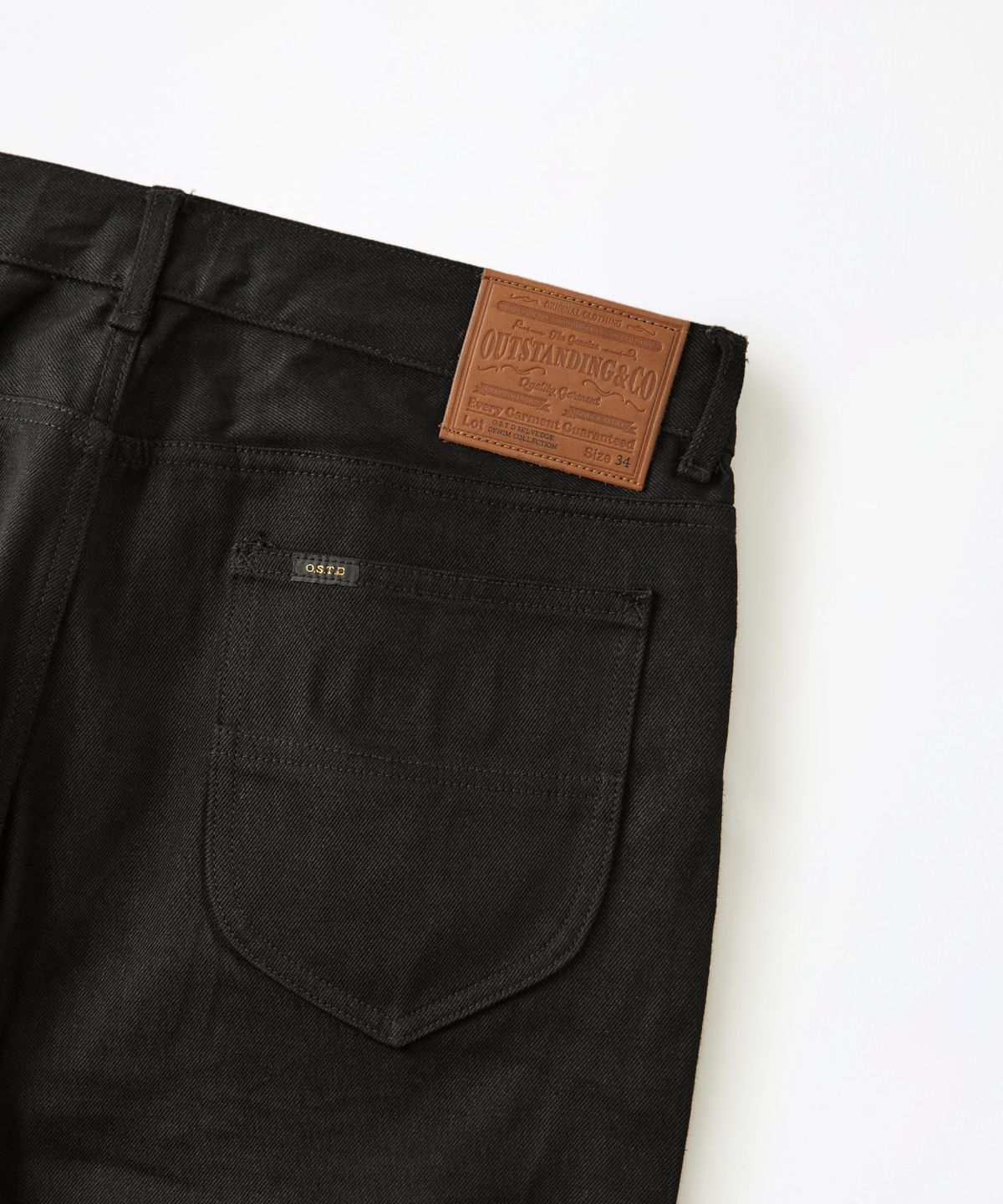 아웃스탠딩(OUTSTANDING) 50S RIDERS SELVEDGE ZIP PANTS_BLACK