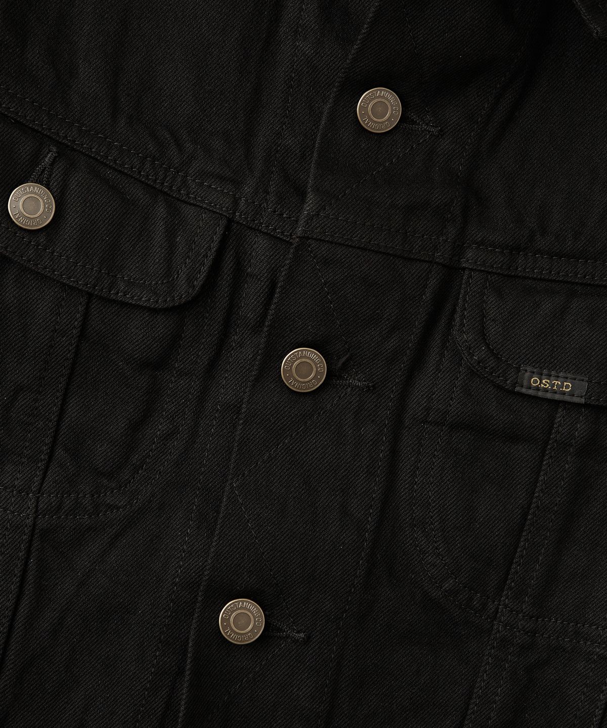아웃스탠딩(OUTSTANDING) 50S WESTERN RIDER SELVEDGE JACKET_BLACK