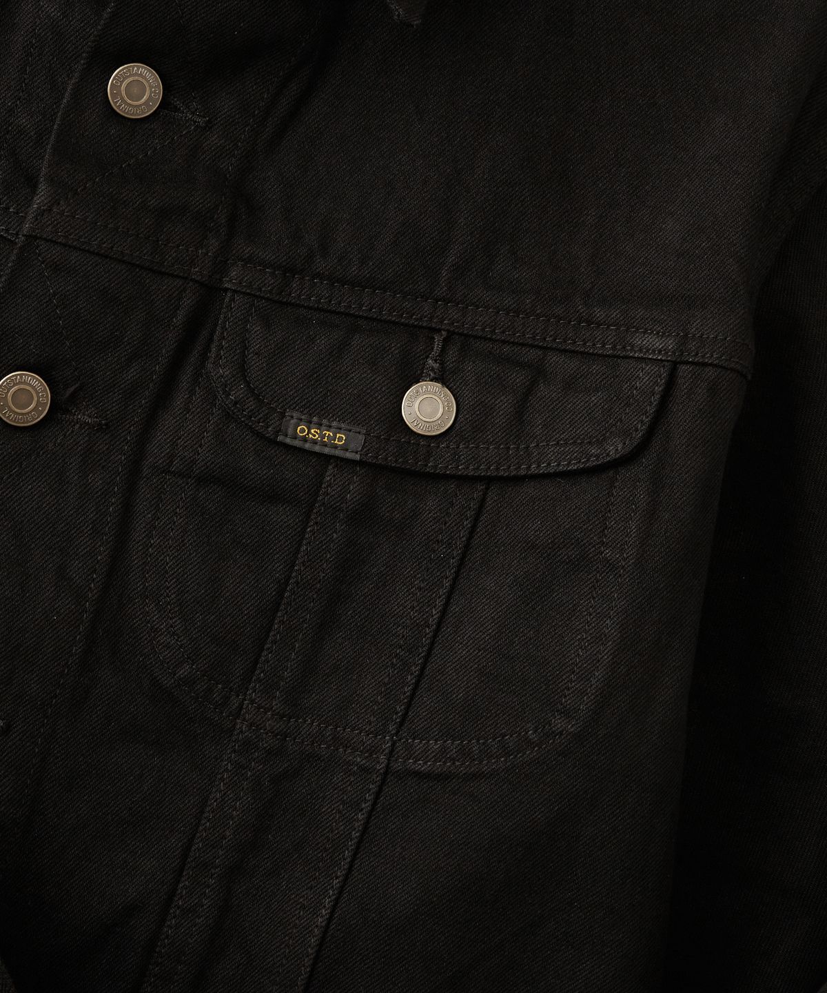 아웃스탠딩(OUTSTANDING) 50S WESTERN RIDER SELVEDGE JACKET_BLACK