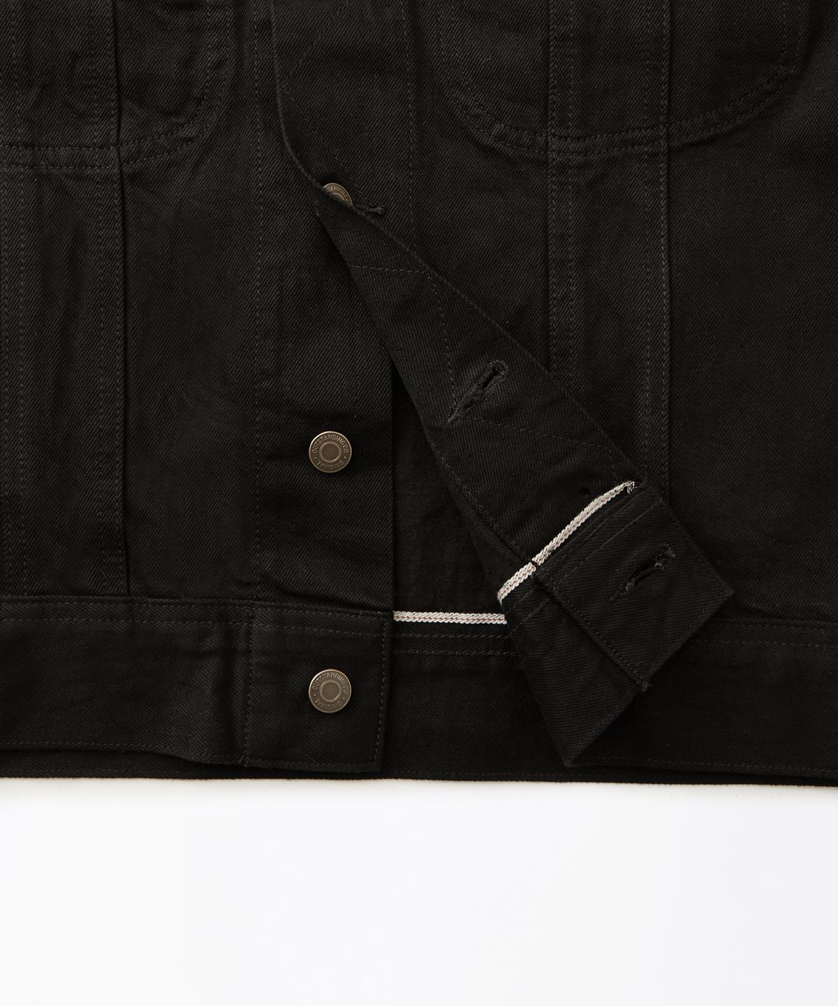 아웃스탠딩(OUTSTANDING) 50S WESTERN RIDER SELVEDGE JACKET_BLACK