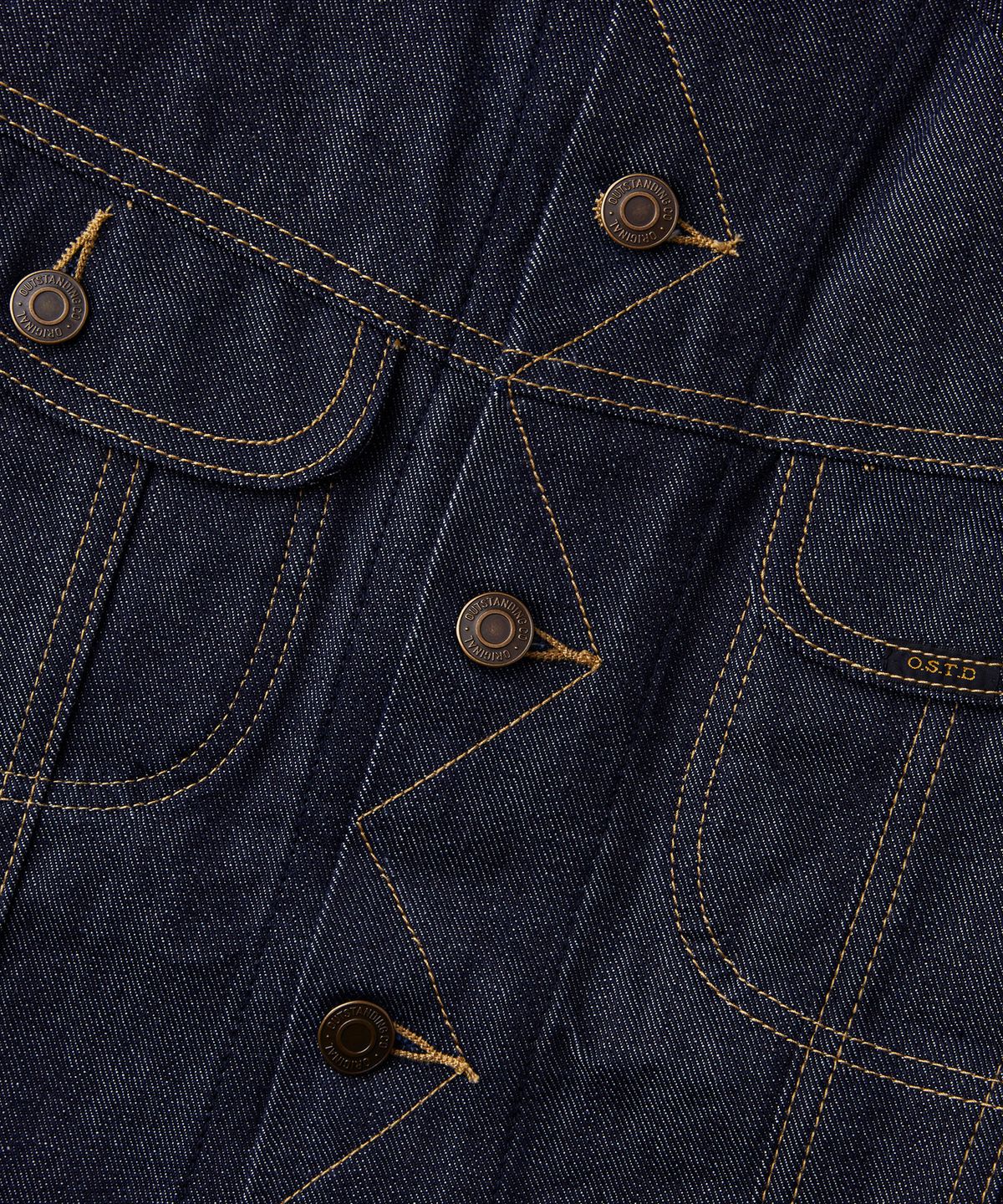 아웃스탠딩(OUTSTANDING) 50S WESTERN RIDER SELVEDGE JACKET_INDIGO