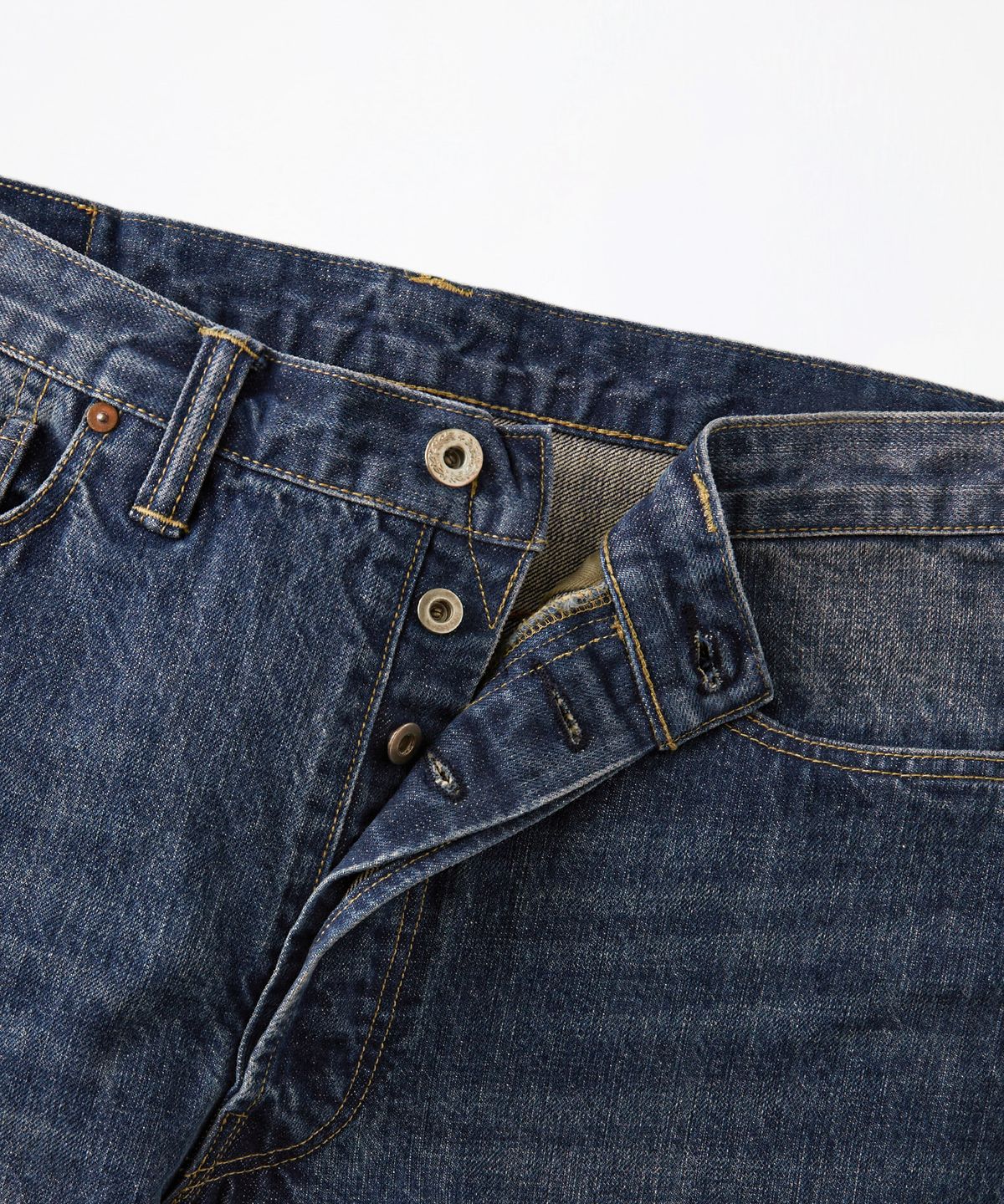 아웃스탠딩(OUTSTANDING) W.W. II SELVEDGE STRAIGHT PANTS_MEDIUM BLUE