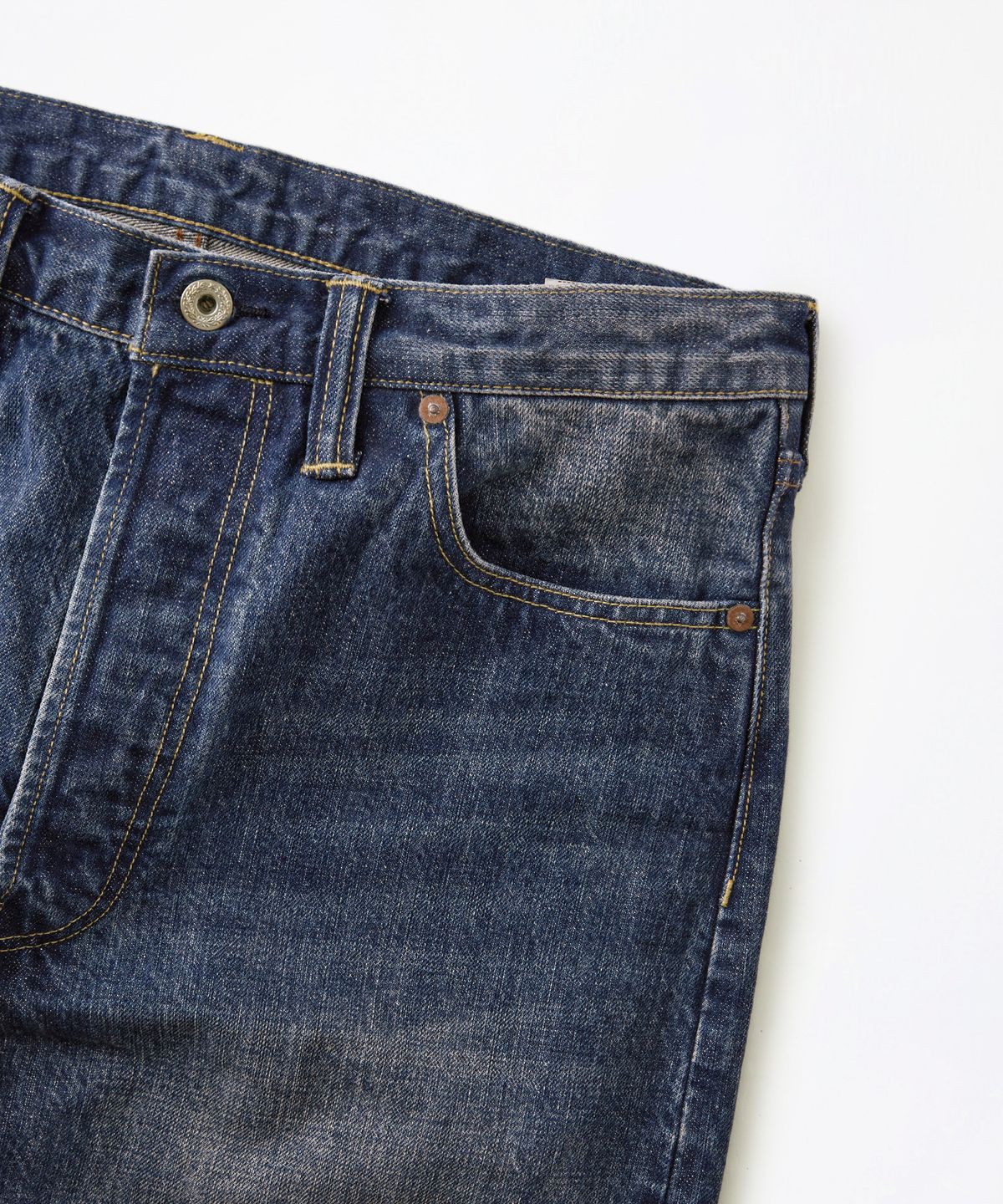 아웃스탠딩(OUTSTANDING) W.W. II SELVEDGE STRAIGHT PANTS_MEDIUM BLUE