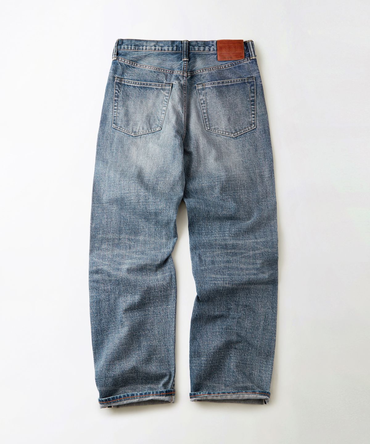 아웃스탠딩(OUTSTANDING) 40S SELVEDGE STRAIGHT PANTS_L.BLUE