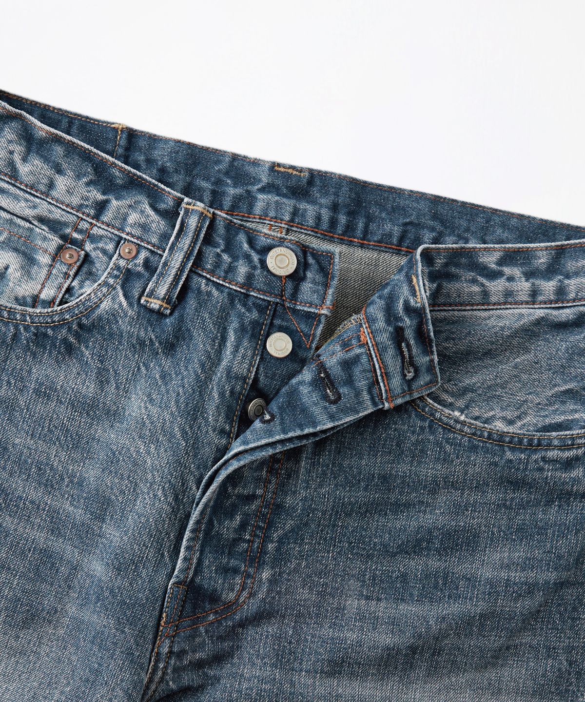 아웃스탠딩(OUTSTANDING) 40S SELVEDGE STRAIGHT PANTS_L.BLUE