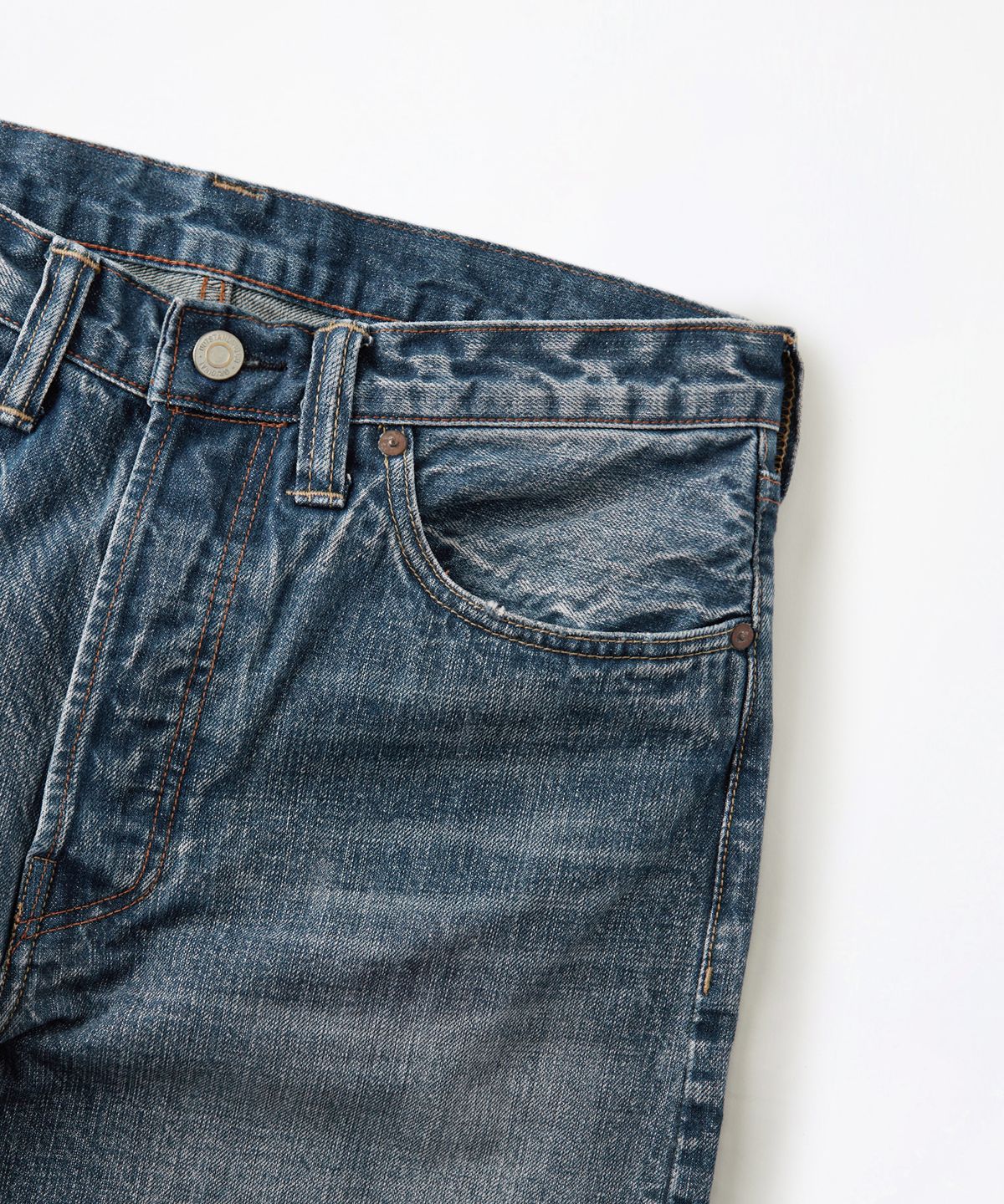 아웃스탠딩(OUTSTANDING) 40S SELVEDGE STRAIGHT PANTS_L.BLUE