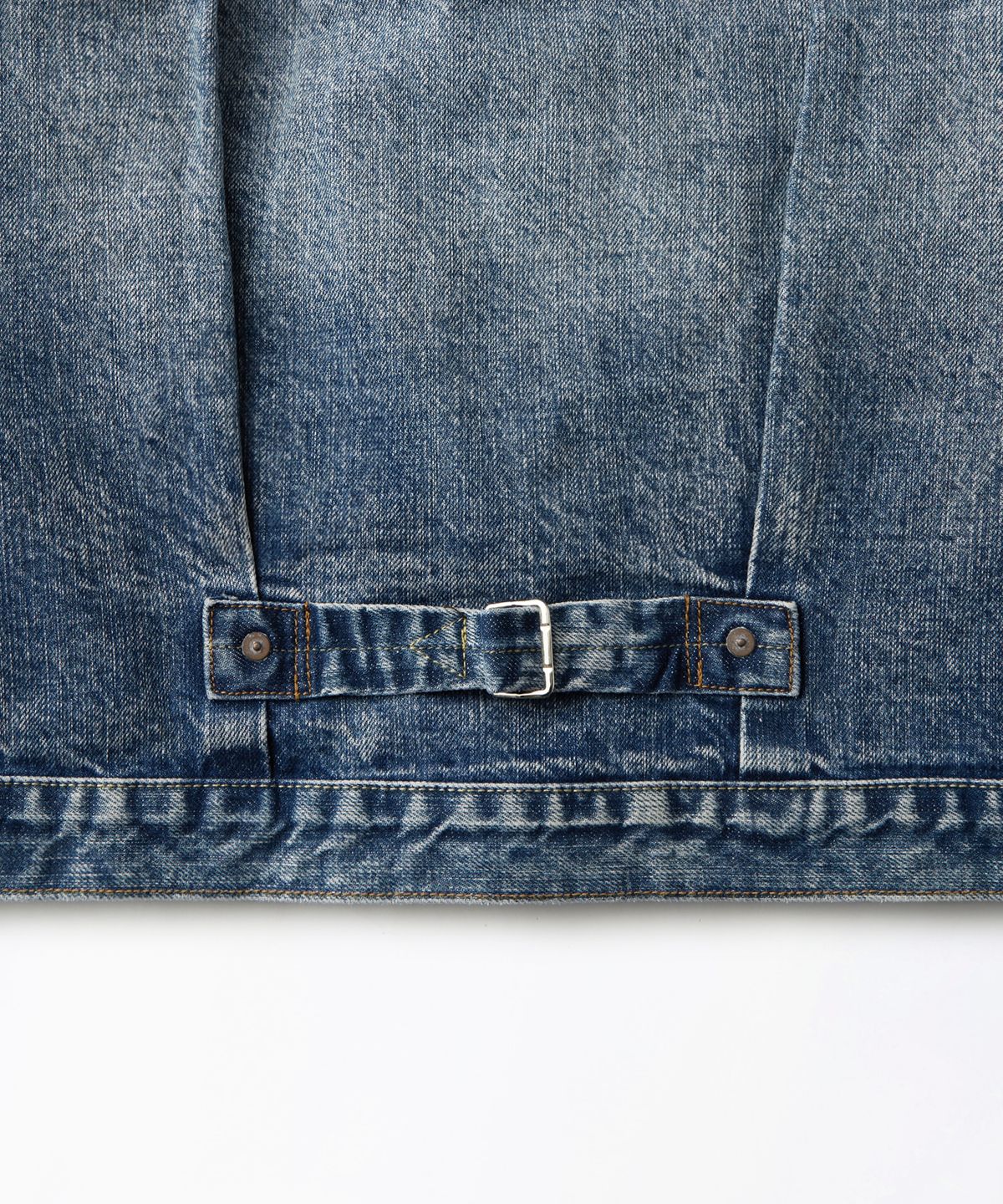 아웃스탠딩(OUTSTANDING) SELVEDGE DENIM 1ST JACKET_L.BLUE