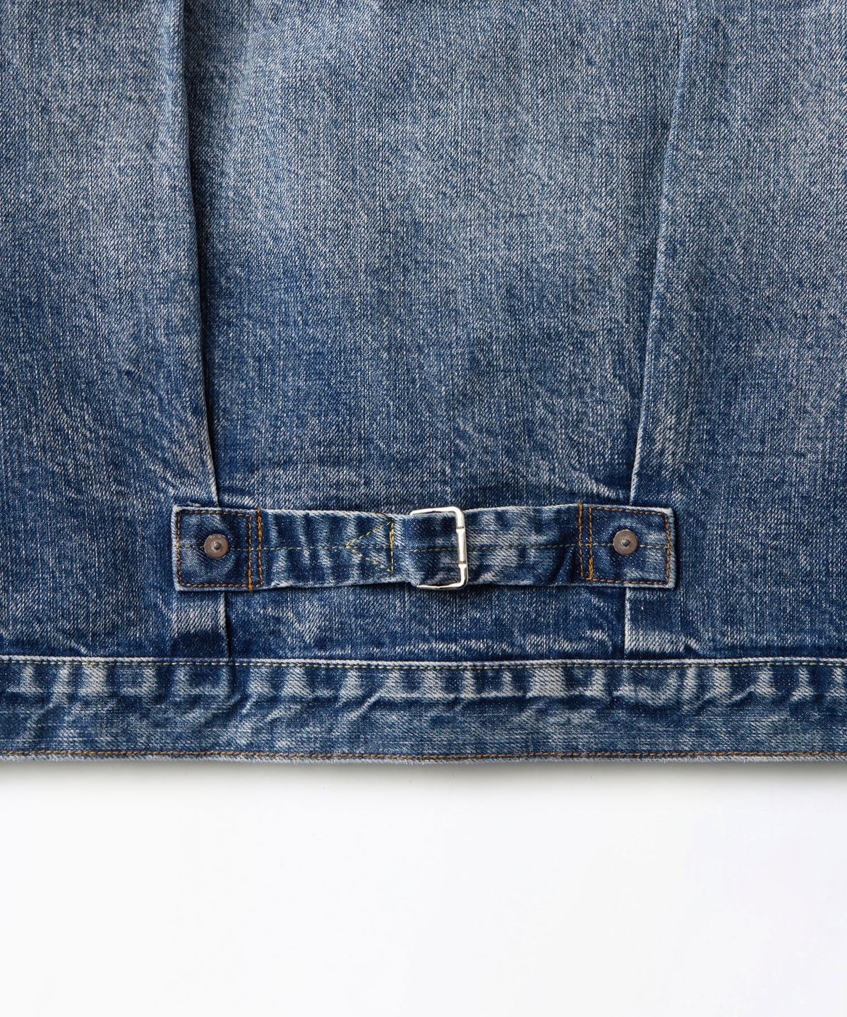 아웃스탠딩(OUTSTANDING) SELVEDGE DENIM 1ST JACKET_L.BLUE