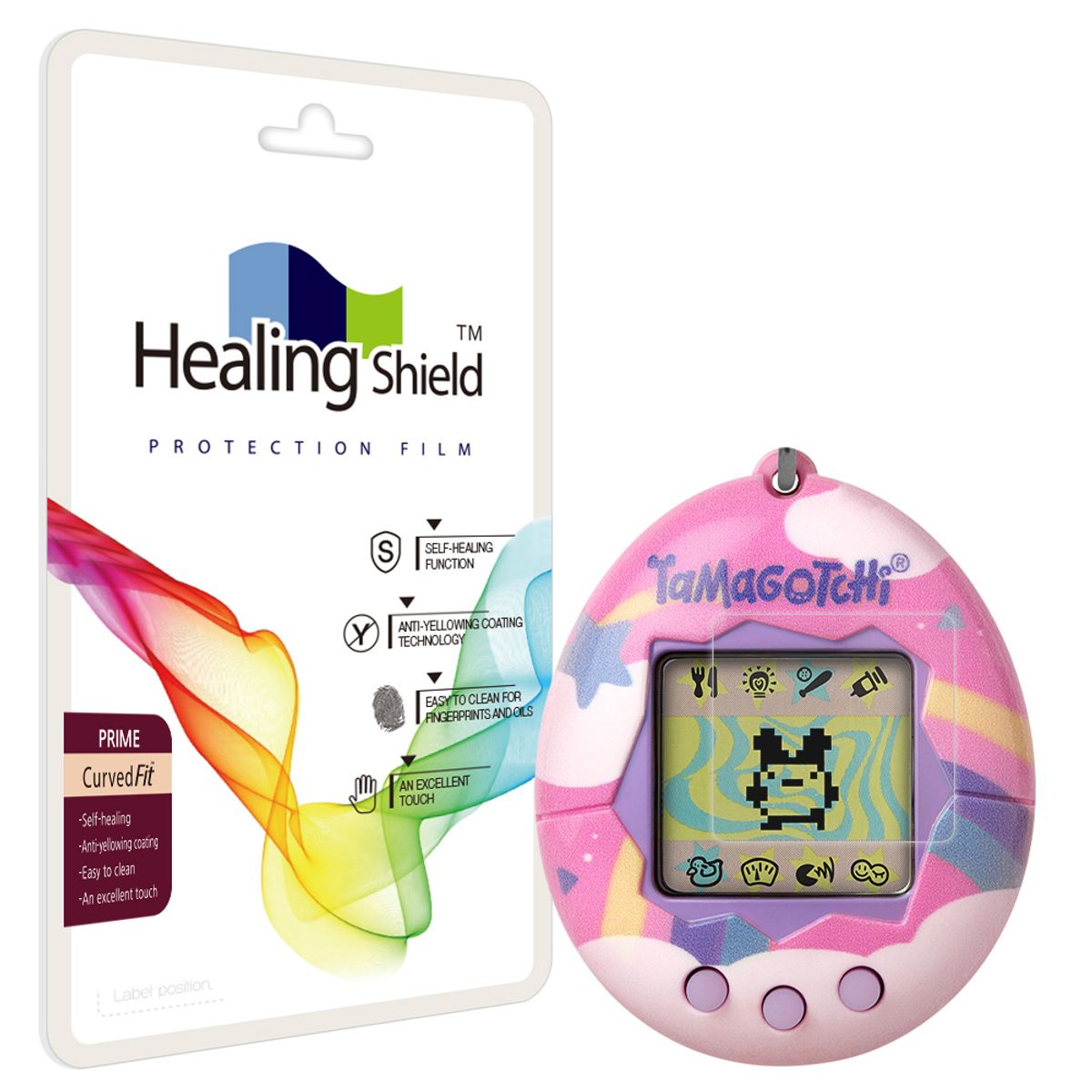 힐링쉴드(HEALINGSHIELD) [호환] 힐링쉴드 다마고치 오리지널 프라임 고광택 액정보호필름 2매