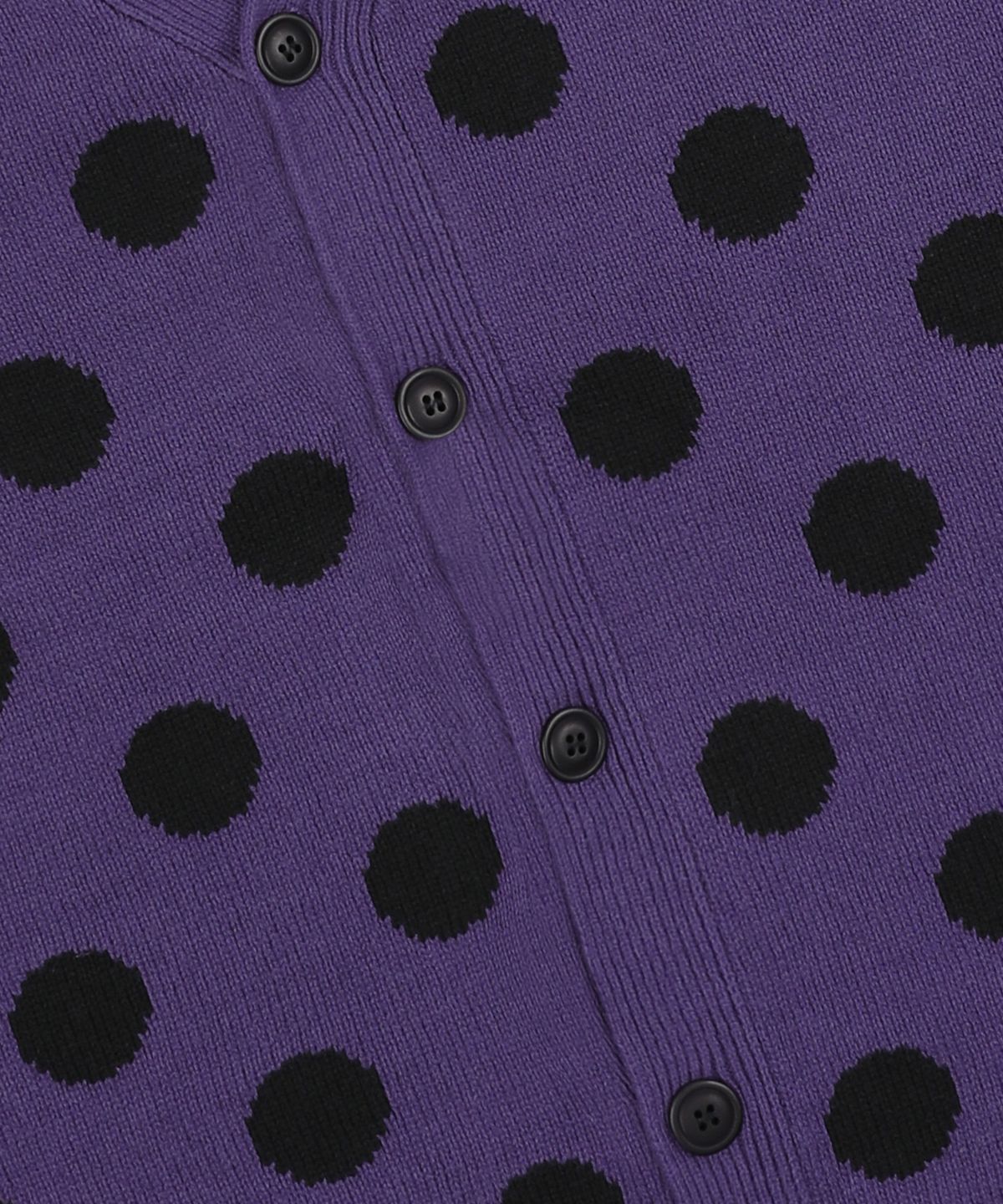 엑스톤즈(XTONZ) XTK160 도트 브이넥 니트 가디건 (PURPLE)