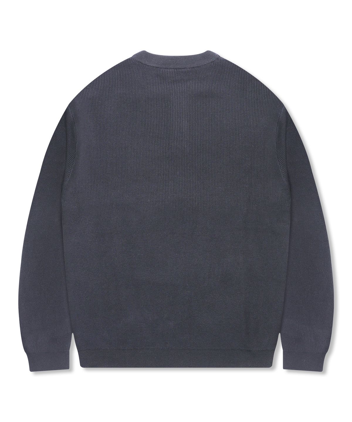 엑스톤즈(XTONZ) XTK166 루즈핏 헨리넥 풀오버 니트 (CHARCOAL)