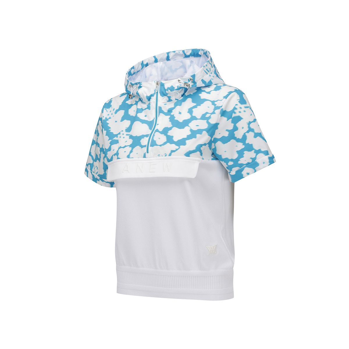 어뉴골프(ANEW GOLF) WOMEN FA HYBRID HOODED SHORT SLEEVE SWEATER _BL