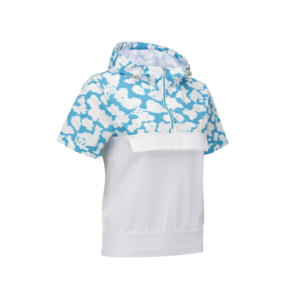 어뉴골프(ANEW GOLF) WOMEN FA HYBRID HOODED SHORT SLEEVE SWEATER _BL