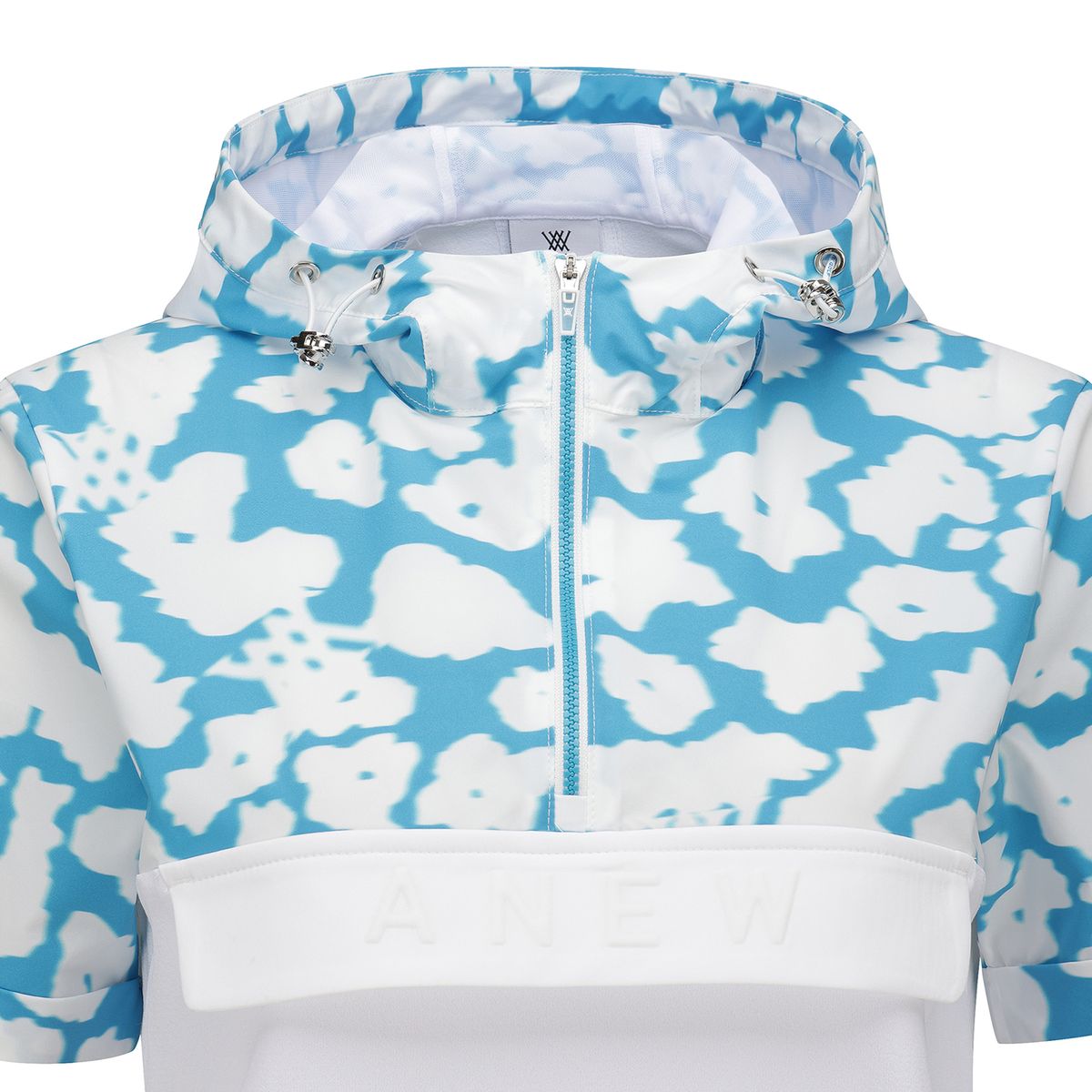 어뉴골프(ANEW GOLF) WOMEN FA HYBRID HOODED SHORT SLEEVE SWEATER _BL