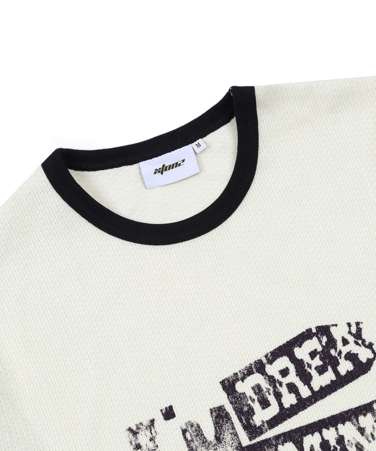 엑스톤즈(XTONZ) XTT148 링거 니트 롱슬리브 (CREAM)