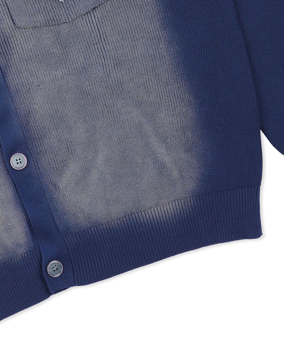 엑스톤즈(XTONZ) XTK150 웨스턴 스티치 페이딩 니트 가디건 (NAVY)